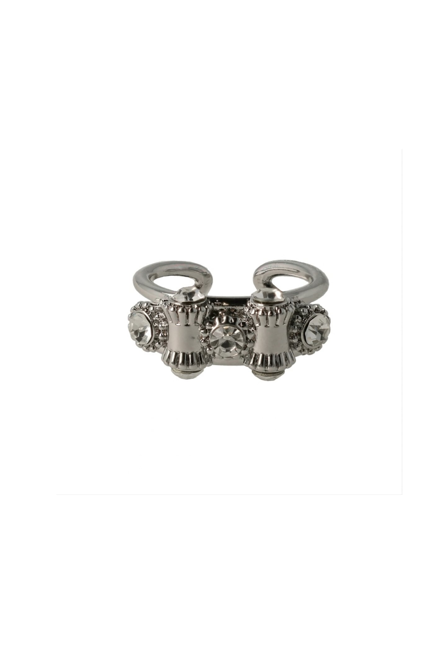 OTAZU VINTAGE BARREL RING - RHODIUM 3