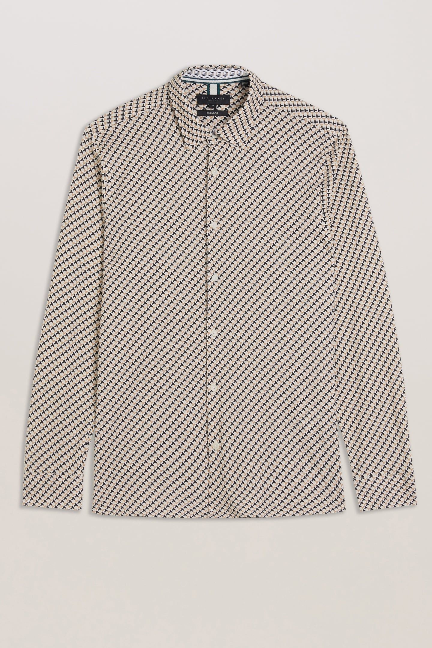 BELSISE LS REGULAR GEO PRINT JERSEY TAN 4