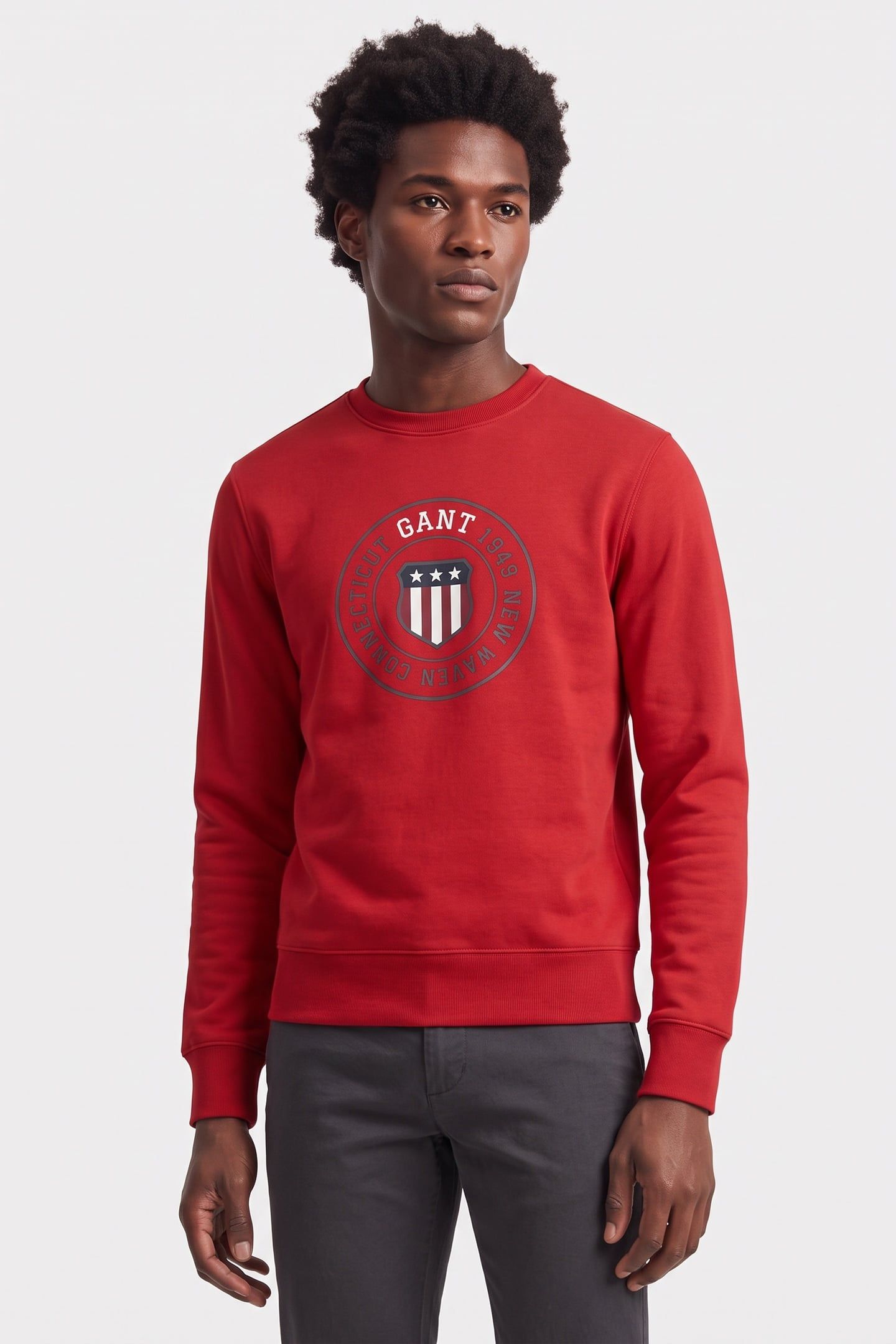 GRAPHIC C-NECK RUBY RED 1
