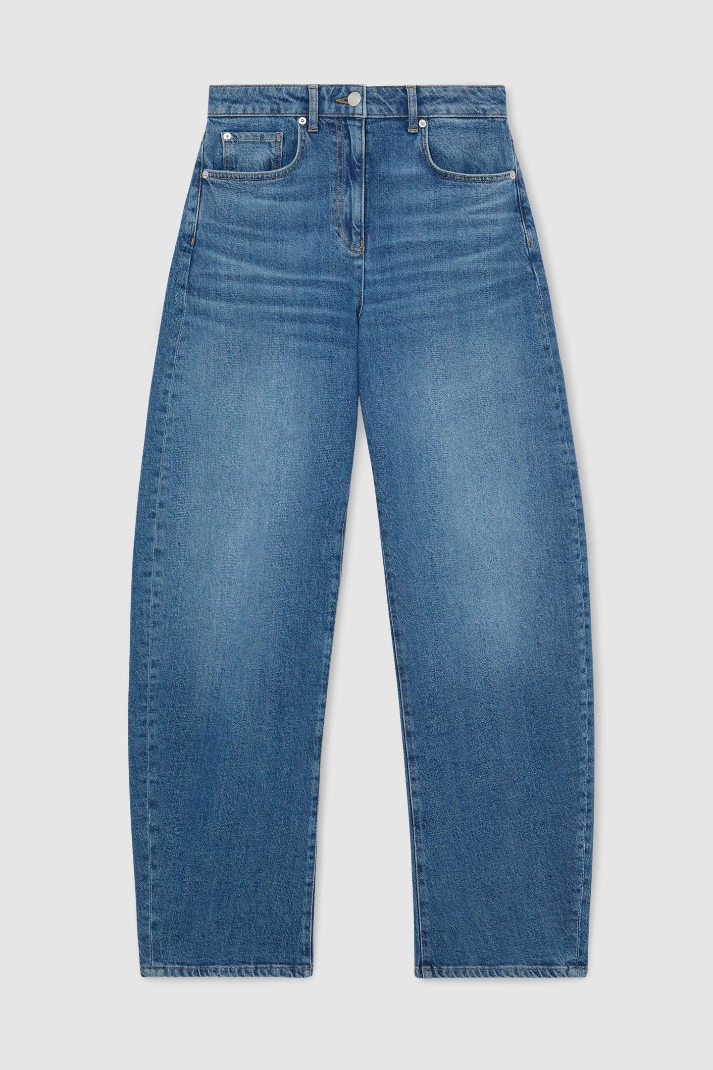 BARREL LEG JEAN MID BLUE 4