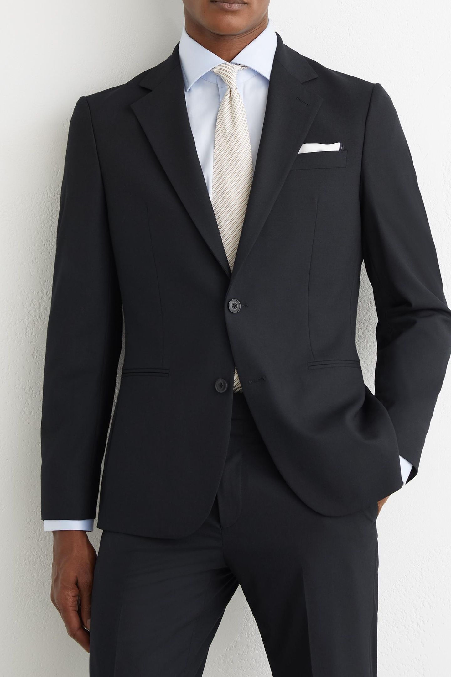 SB 2B NOTCH SLIM FIT BLAZER NAVY 1