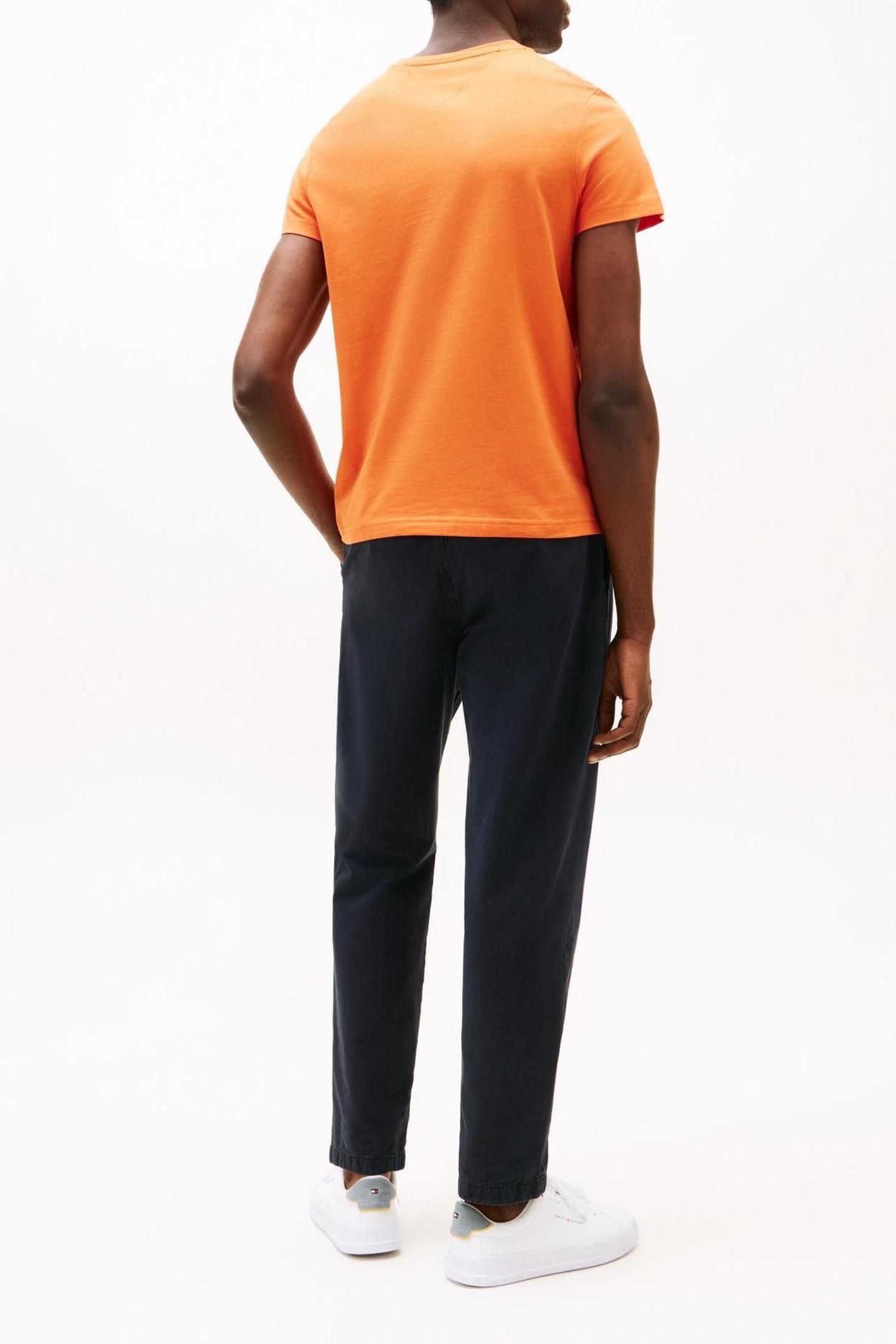TOMMY LOGO TEE BRILLIANT ORANGE 2