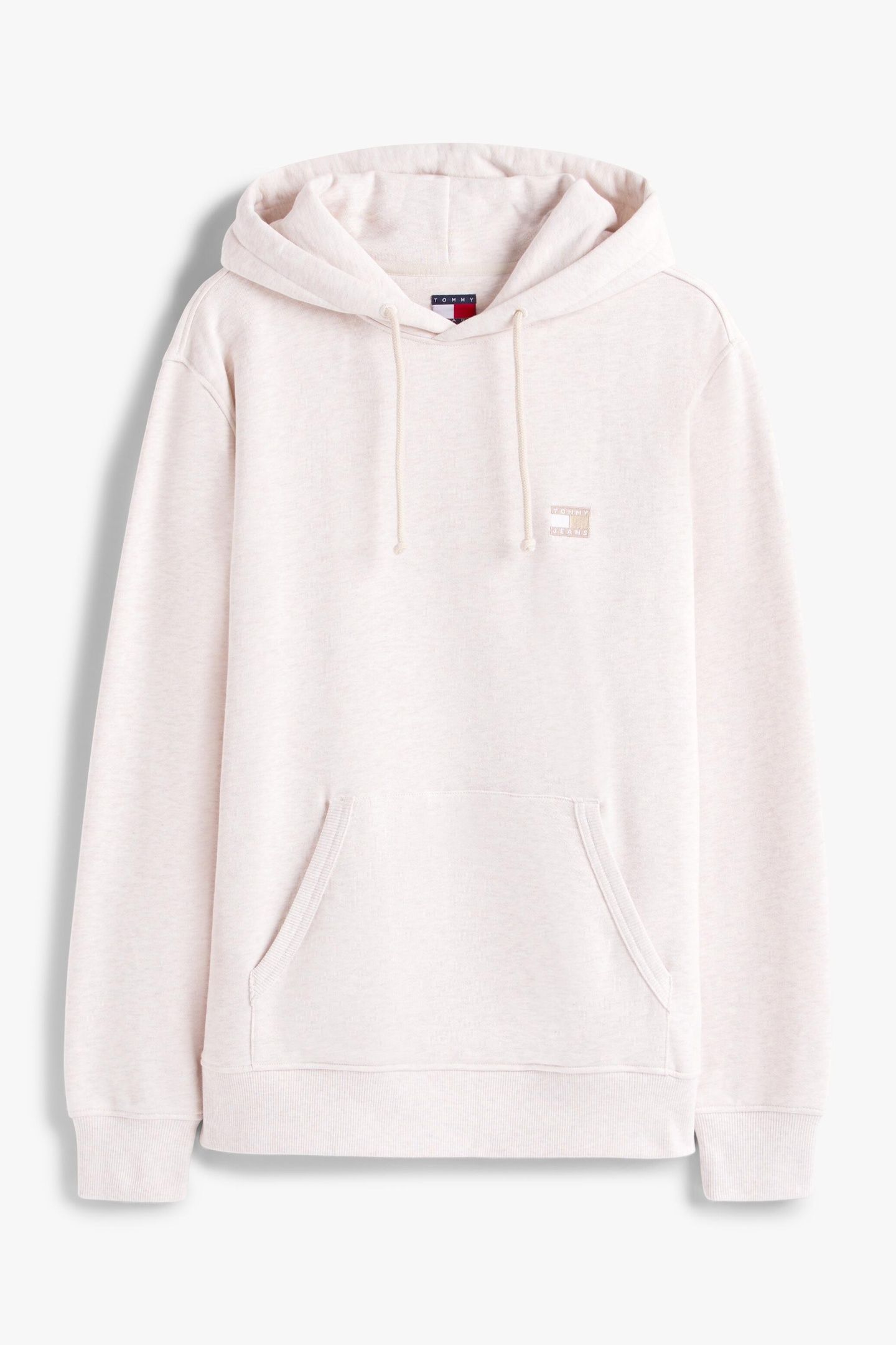 TJM REG BADGE HOODIE OAT MARL HEATHER TONAL 4