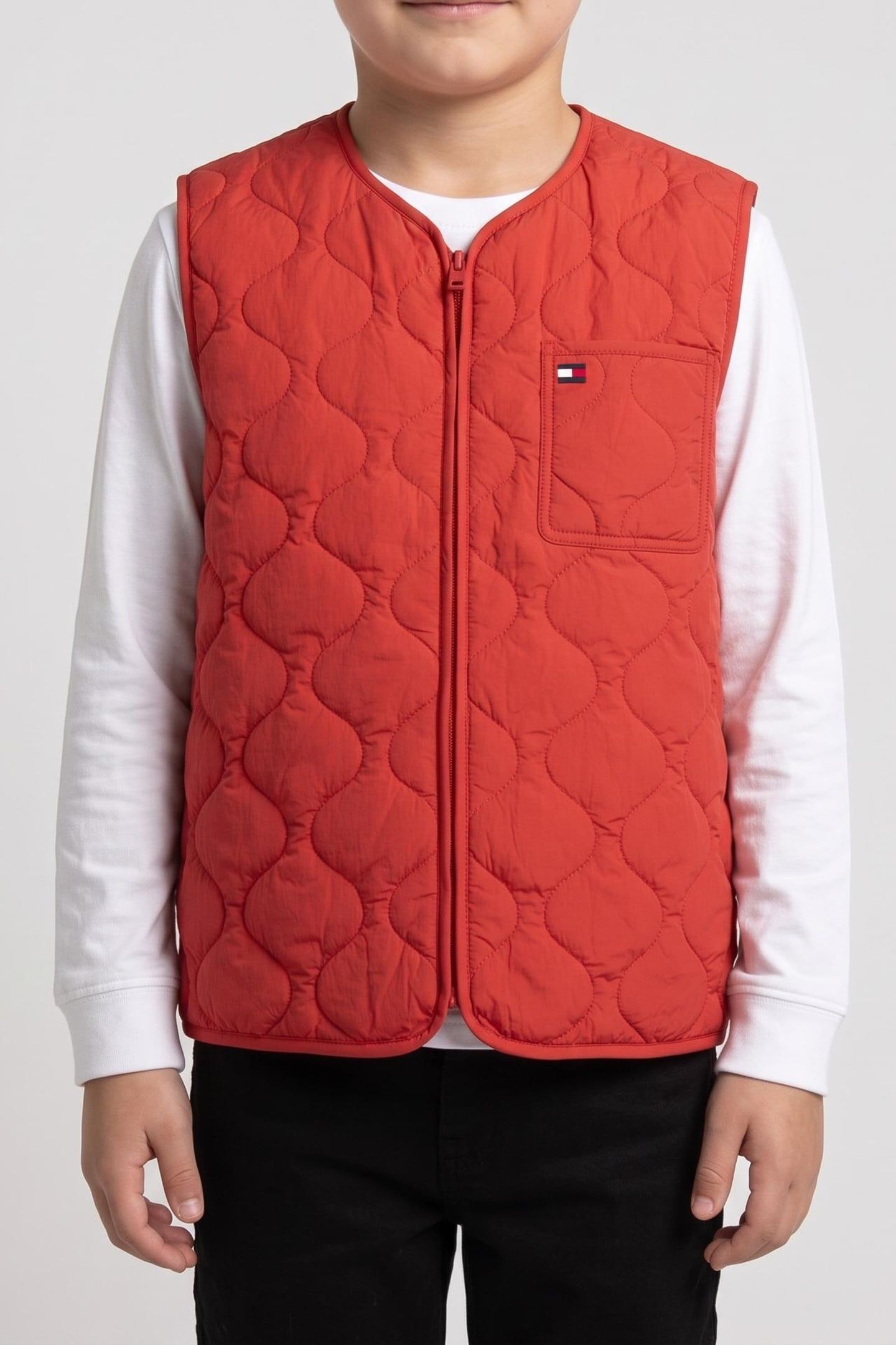 UNISEX QUILTED LIGHTWEIGHT TERRACOTTA RED 1