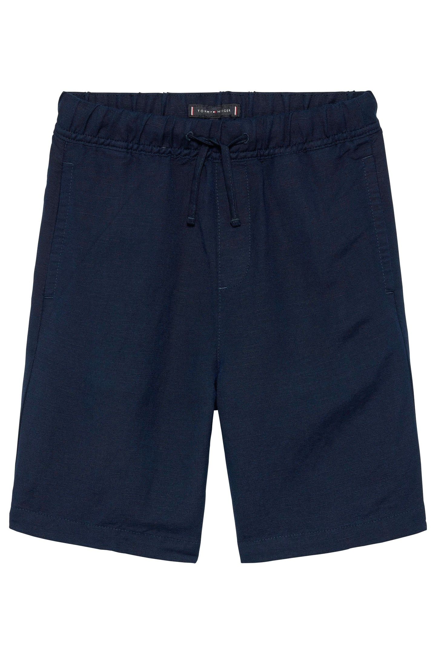 BOYS LINEN BLEND SHORT DARK NIGHT NAVY 5