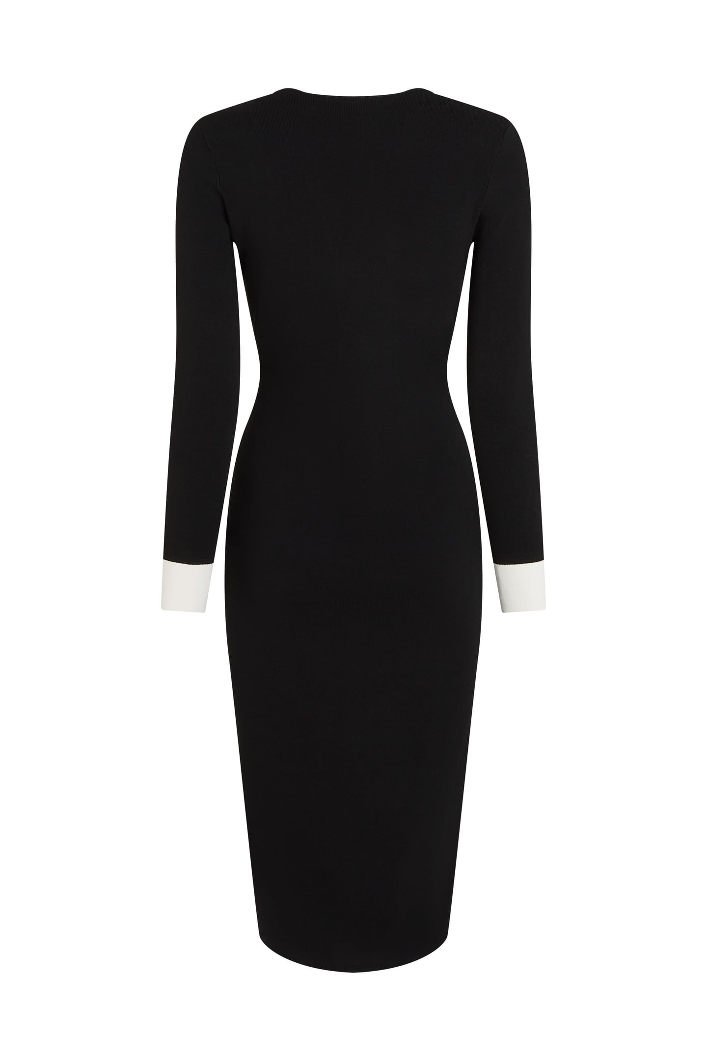BLACK AND WHITE KNIT DRESS BLACK/WHITE 5