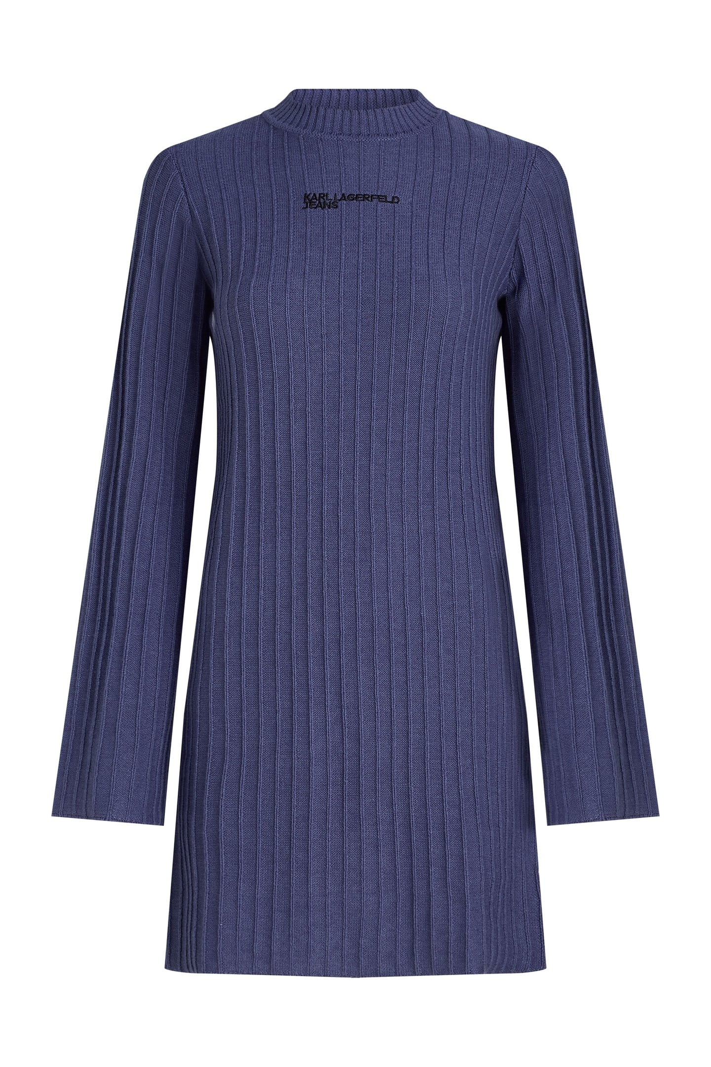 KLJ PLISSE KNIT DRESS SKIPPER BLUE 4
