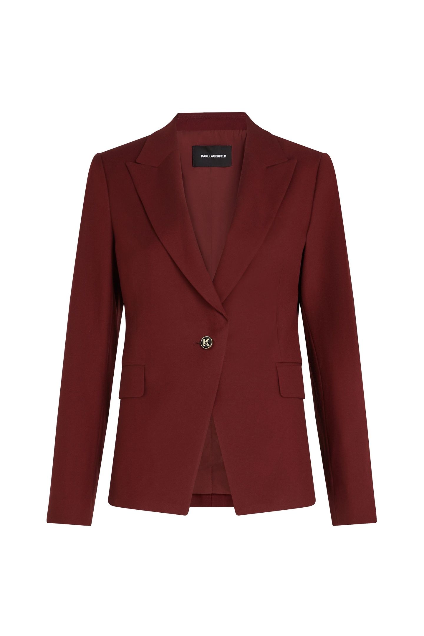 K BUTTON FITTED BLAZER TAWNY PORT 1