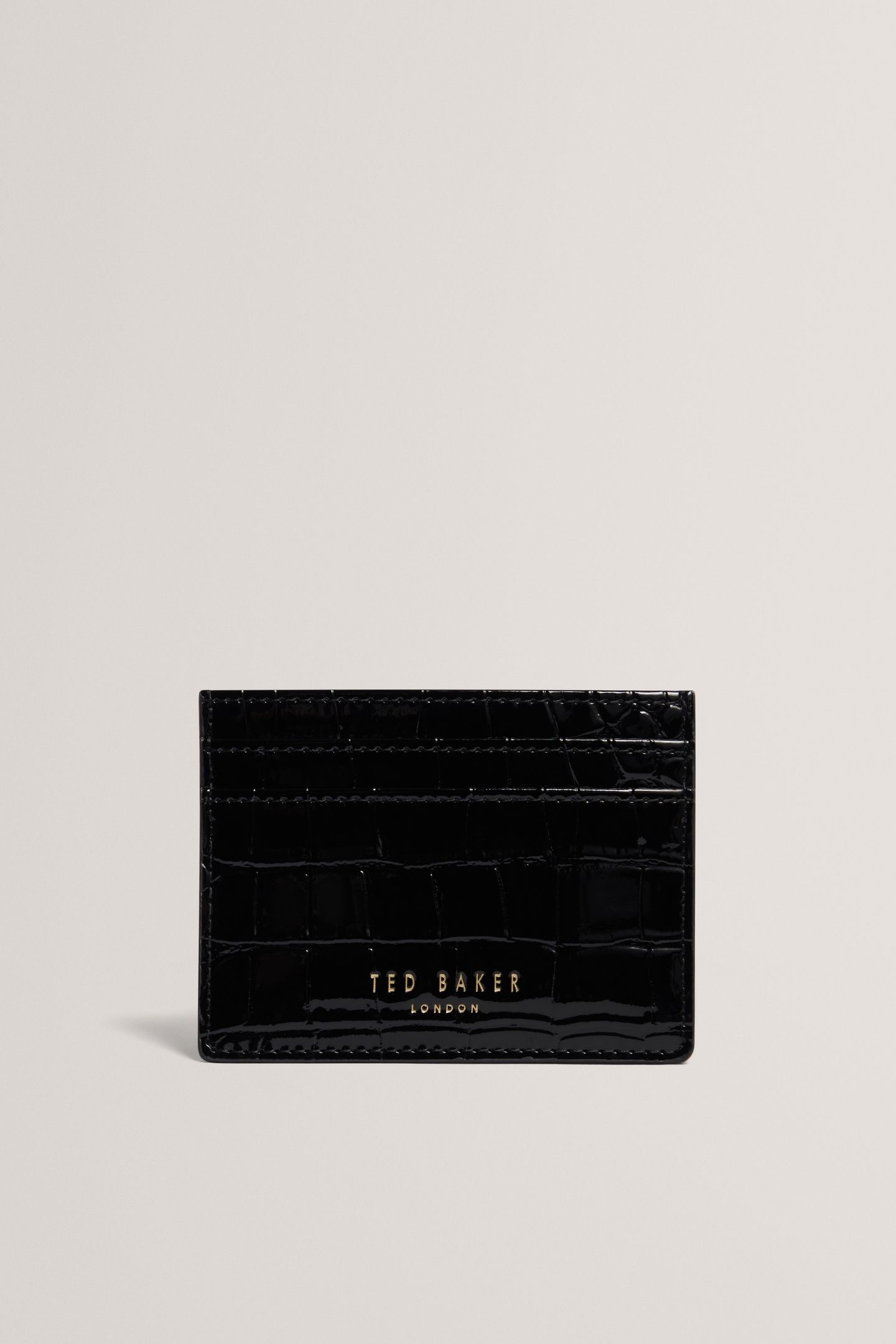 CROC EFFECT CARD HOLDER BLACK 1