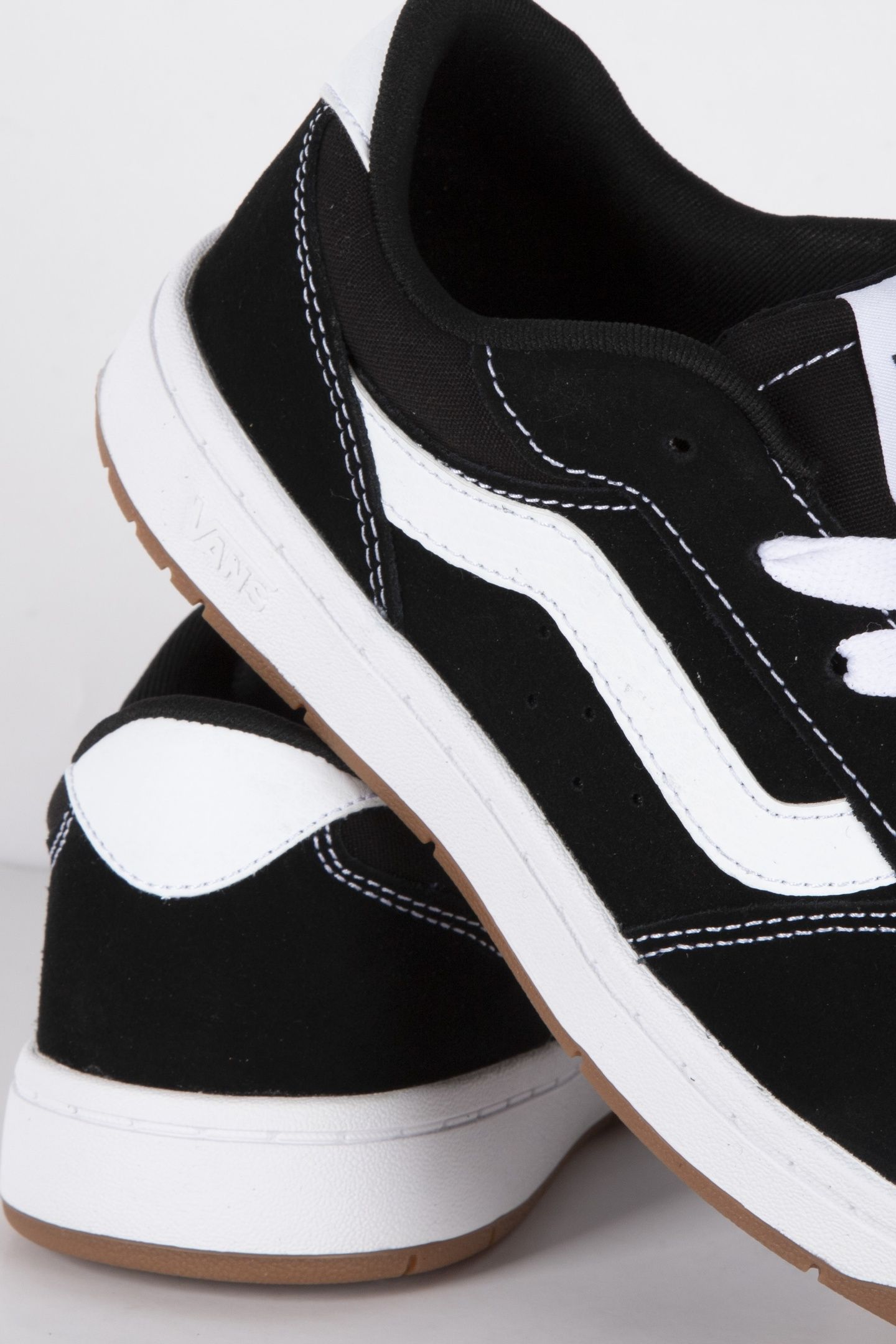 JUNIOR RYLAND LS SUEDE/CANVAS BLACK/WHITE 5