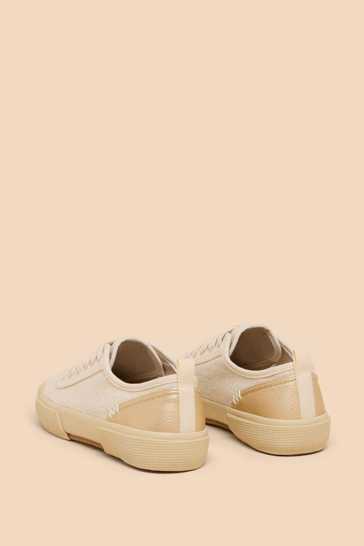 PIPPA CANVAS LACE UP TRAINER LGT NAT 5