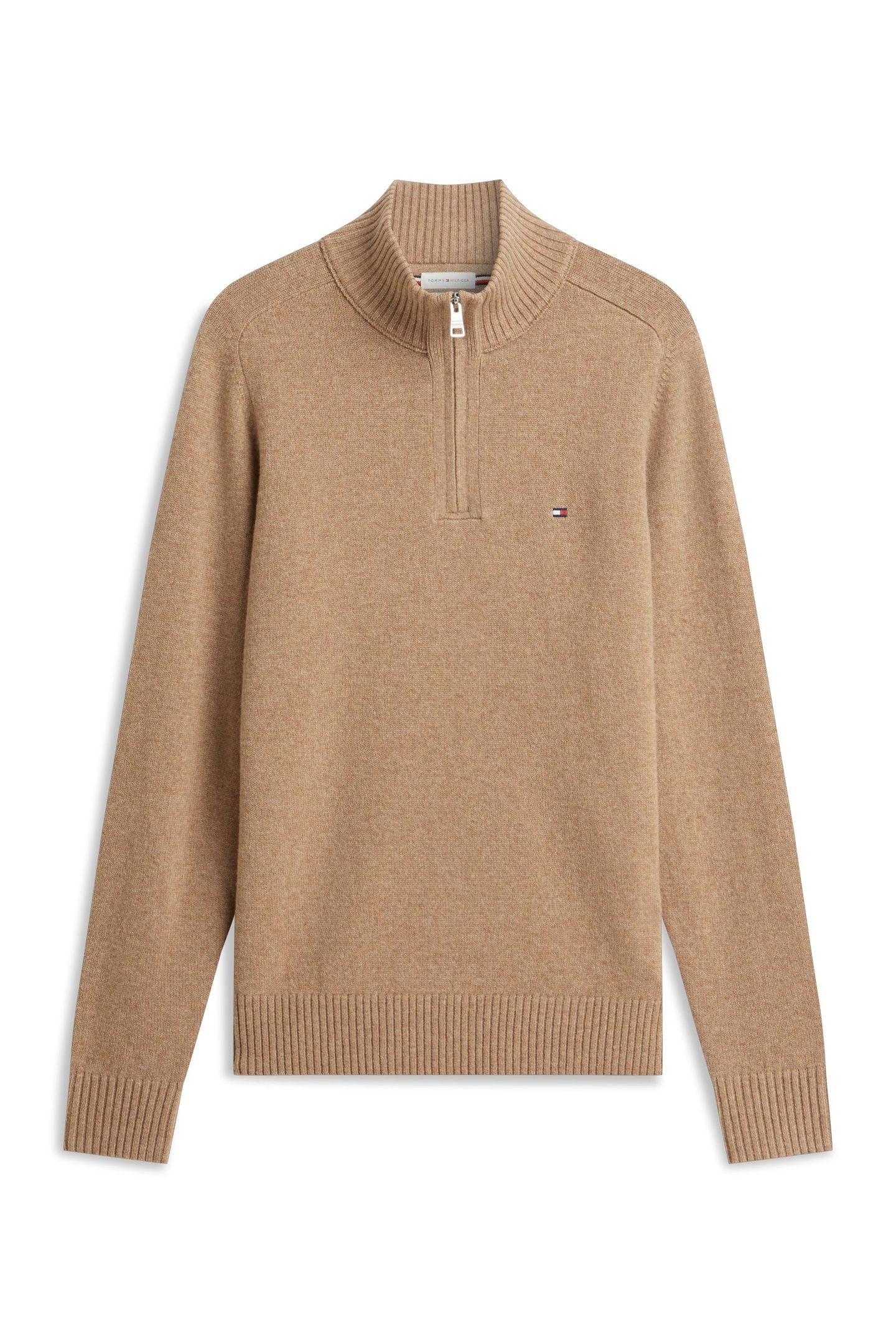 LAMBSWOOL ZIP MOCK SAFARI CANVAS HEATHER 3