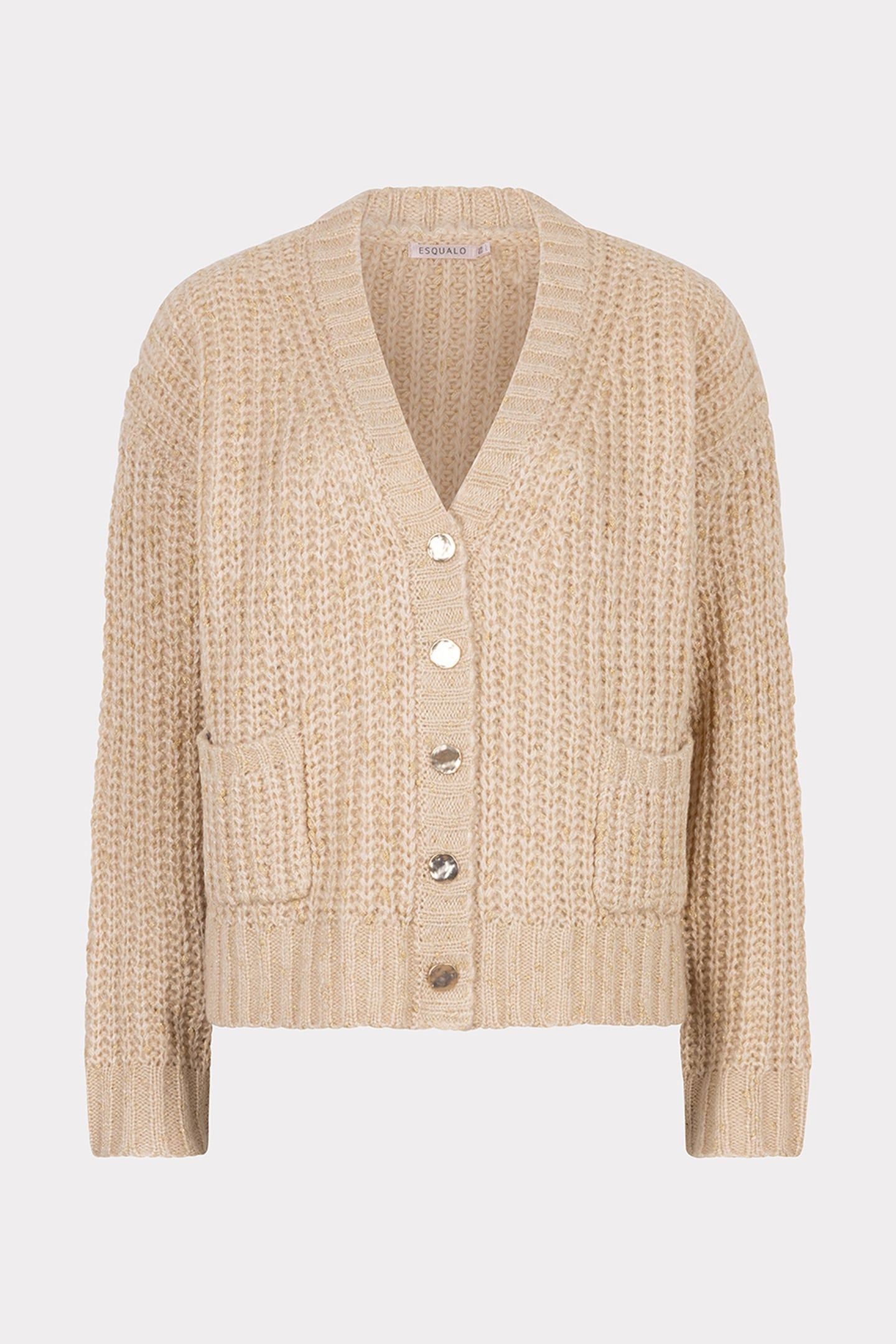 CARDIGAN OVERSIZE LUREX LIGHT SAND 4