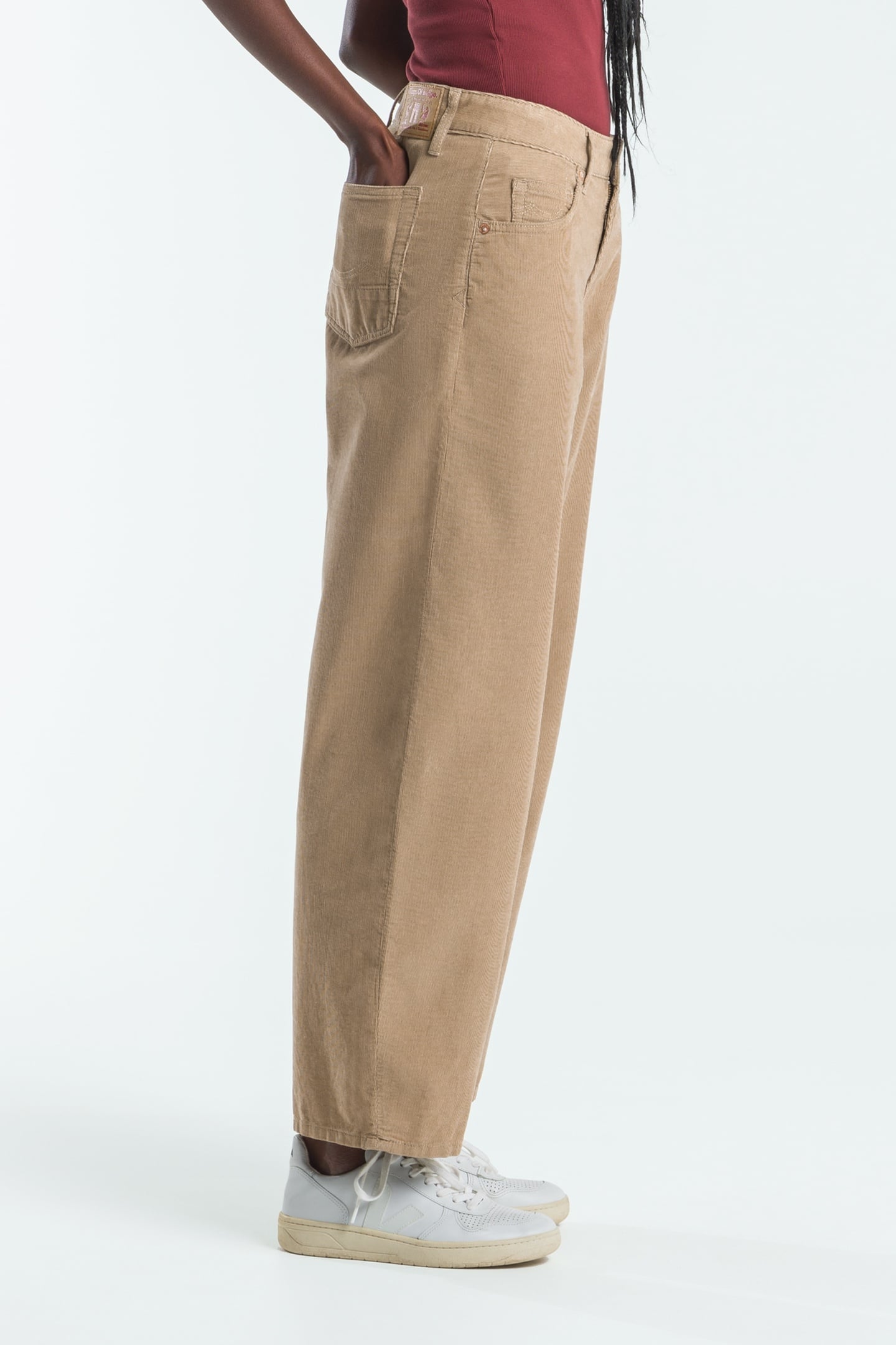 LEILA CORD PANTS SILVER MINK 3