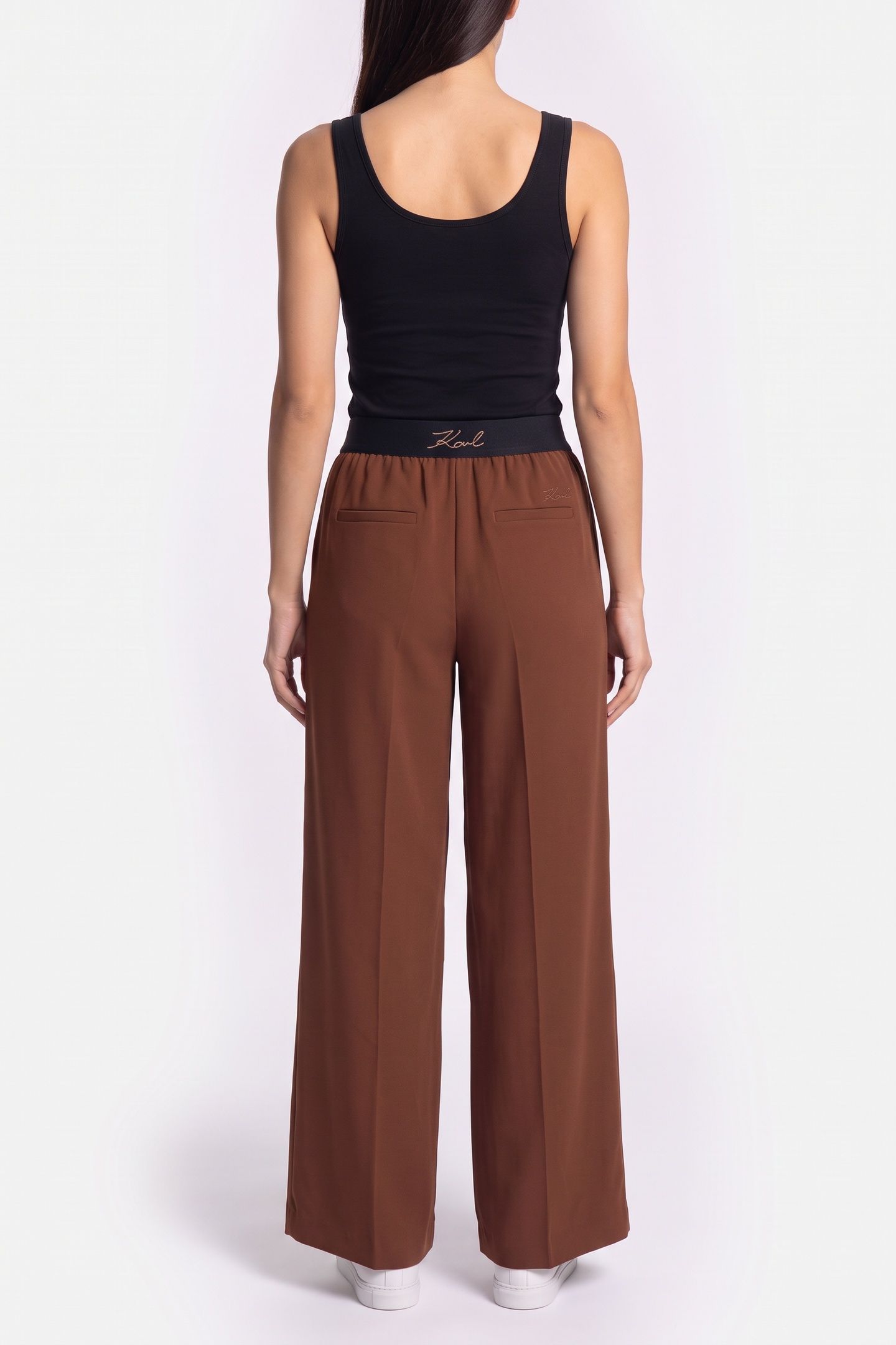 CADY ELASTIC WAIST PANTS FRIAR BROWN 2