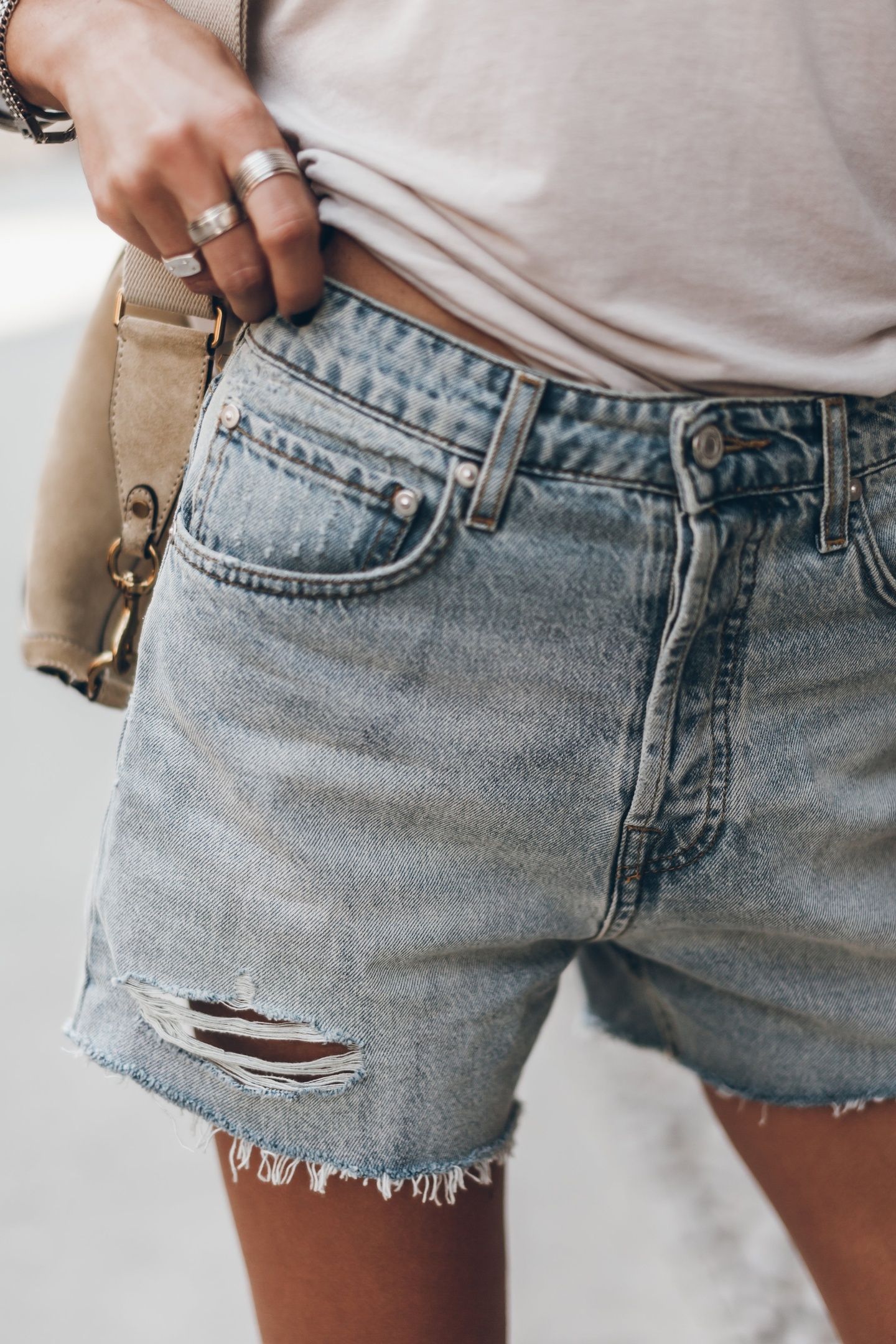 THE BLUE DENIM SHORTS 2
