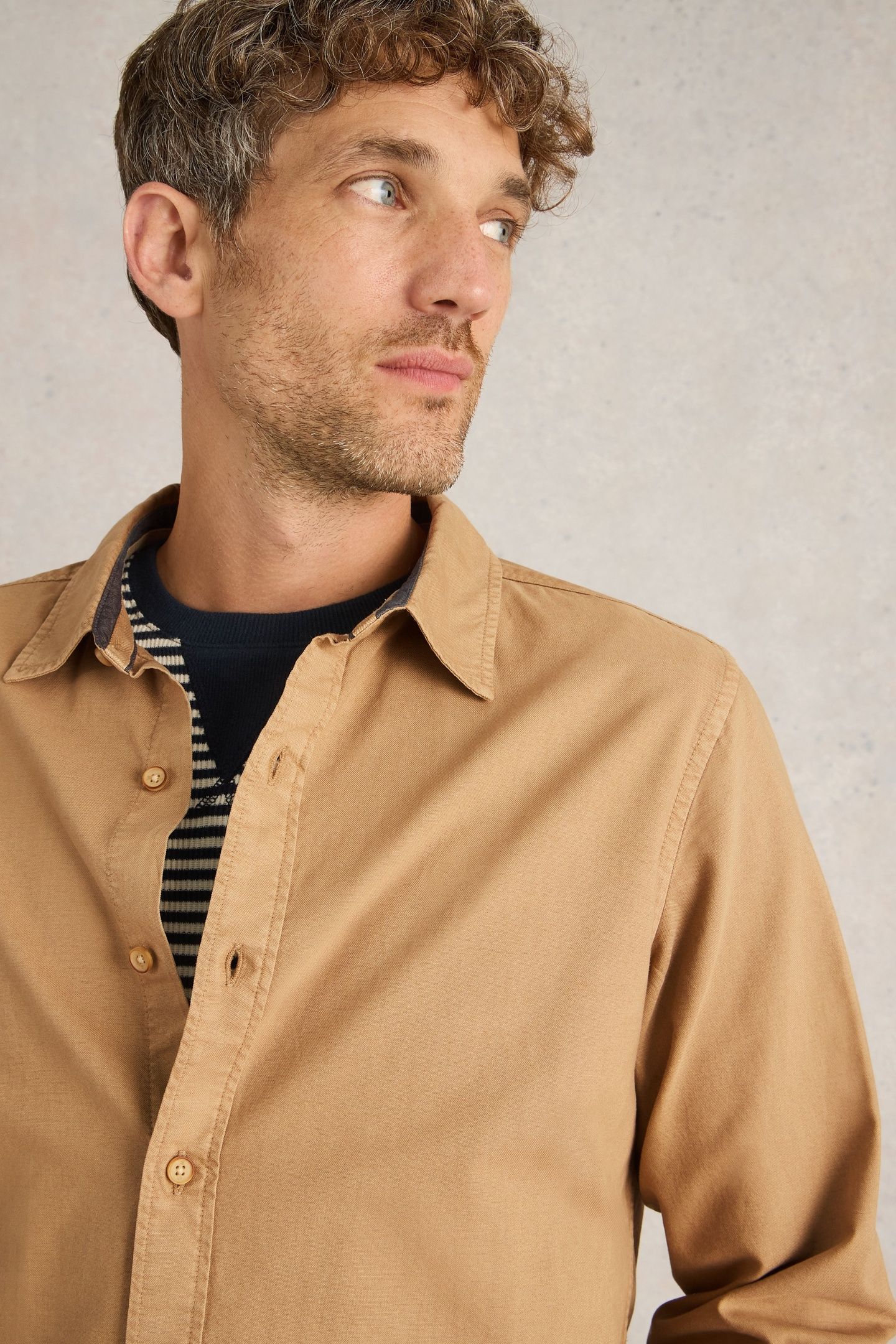BRUTON OXFORD SHIRT LIGHT TAN 5