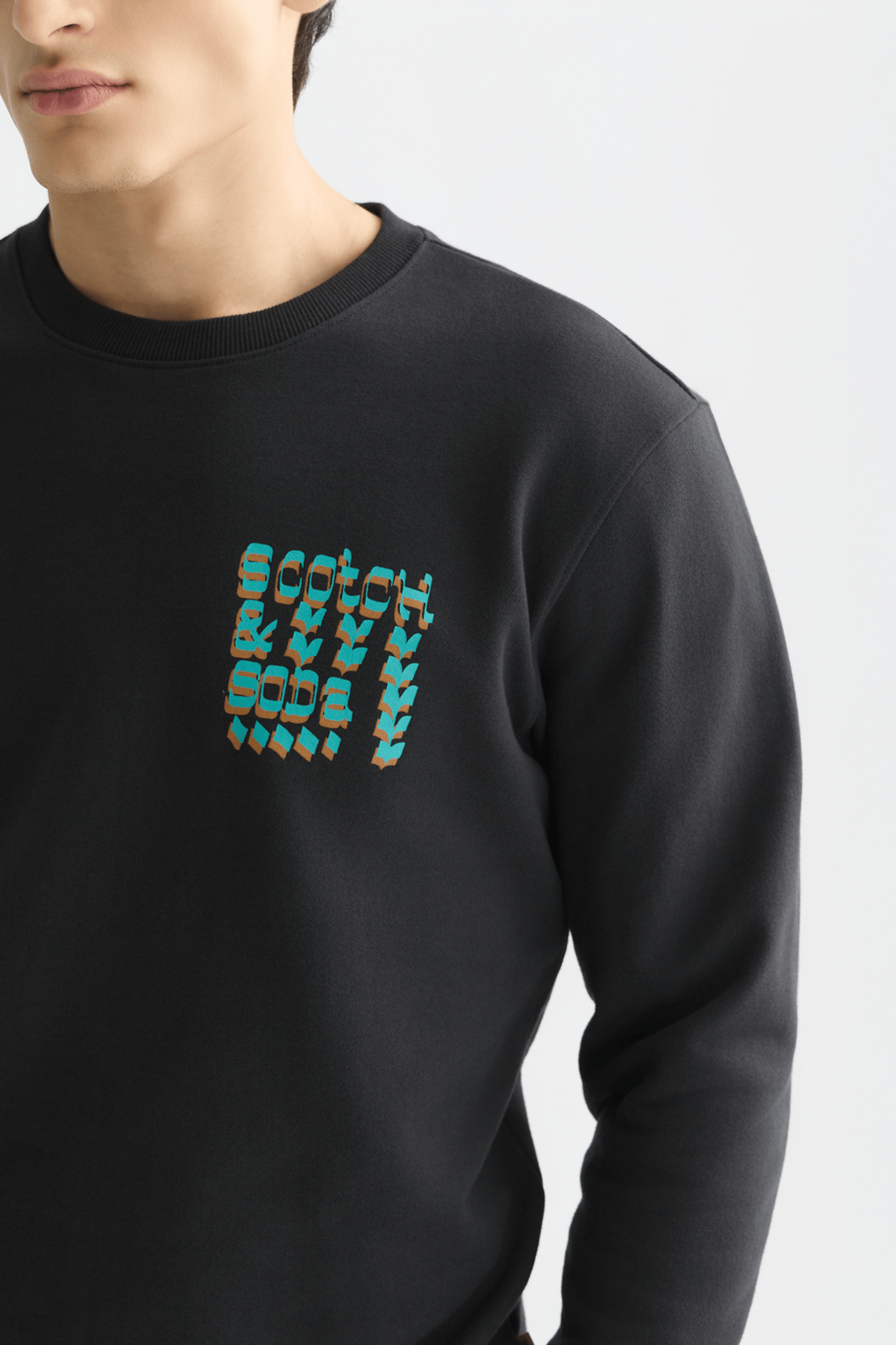 FRONT AND BACK ARTWORK REGULARFIT SWEATSHIRT BLACK 6