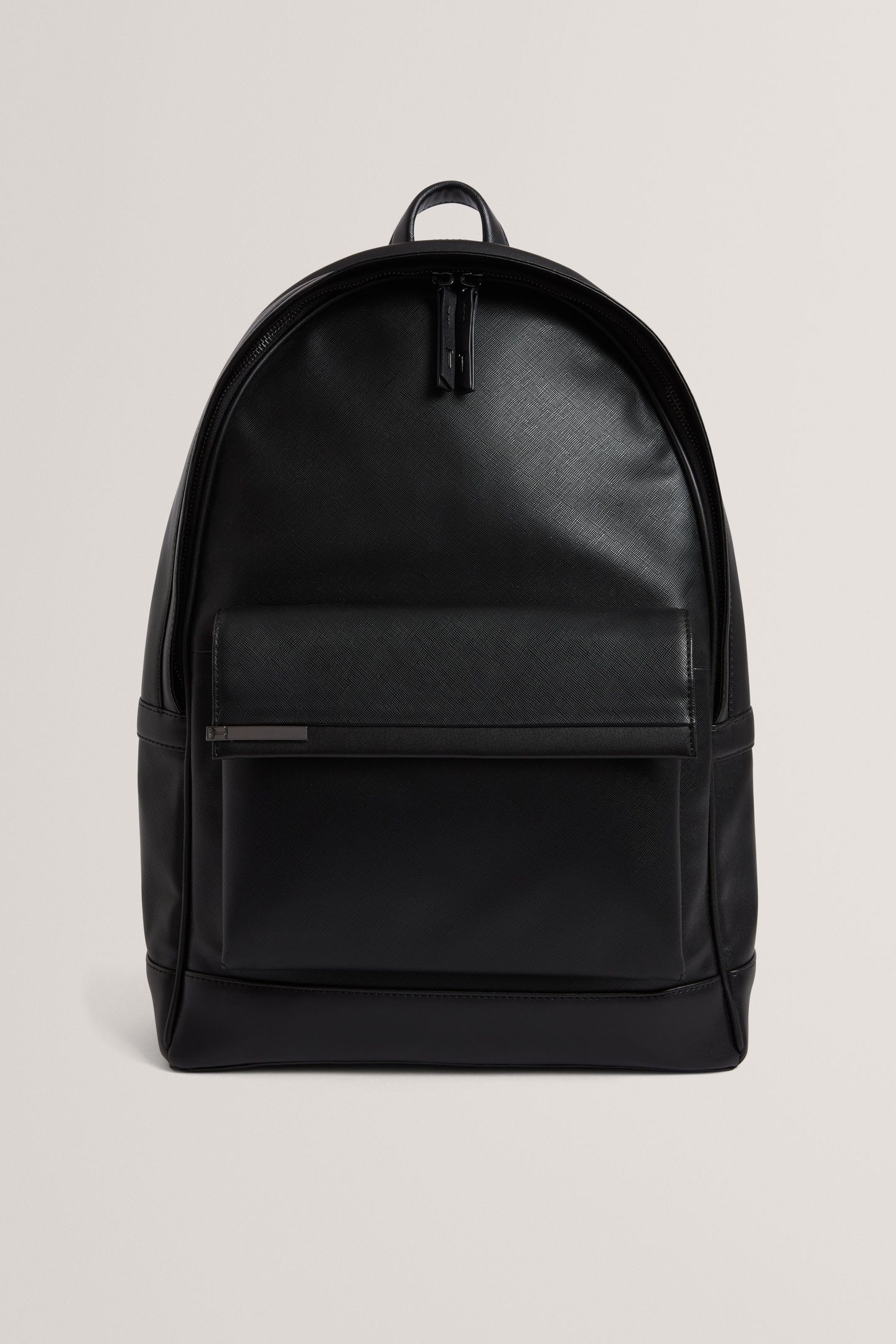 TIE BAR DETAIL PU BACKPACK BLACK 2