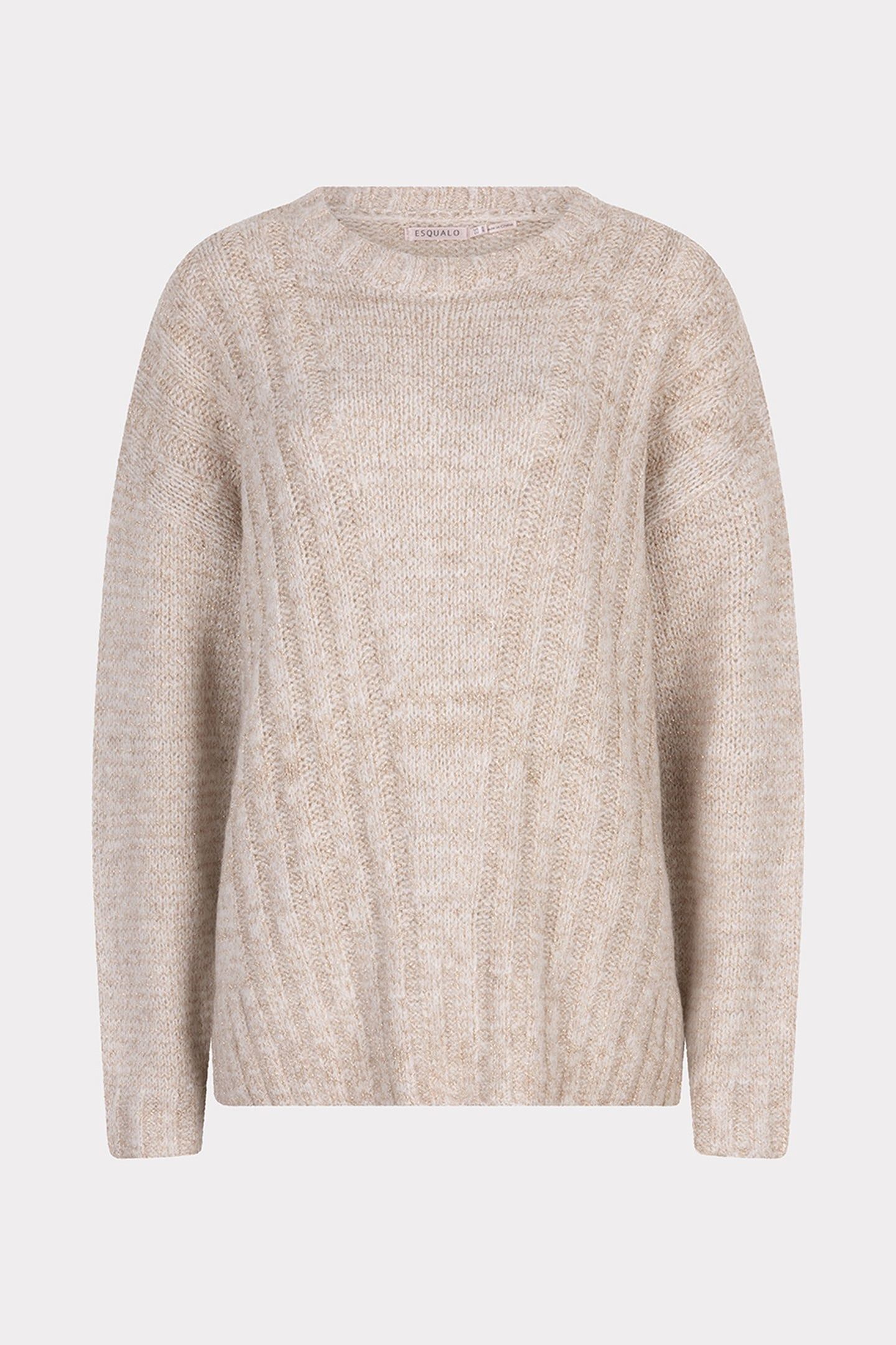 SWEATER V-NECK LUREX SAND 4