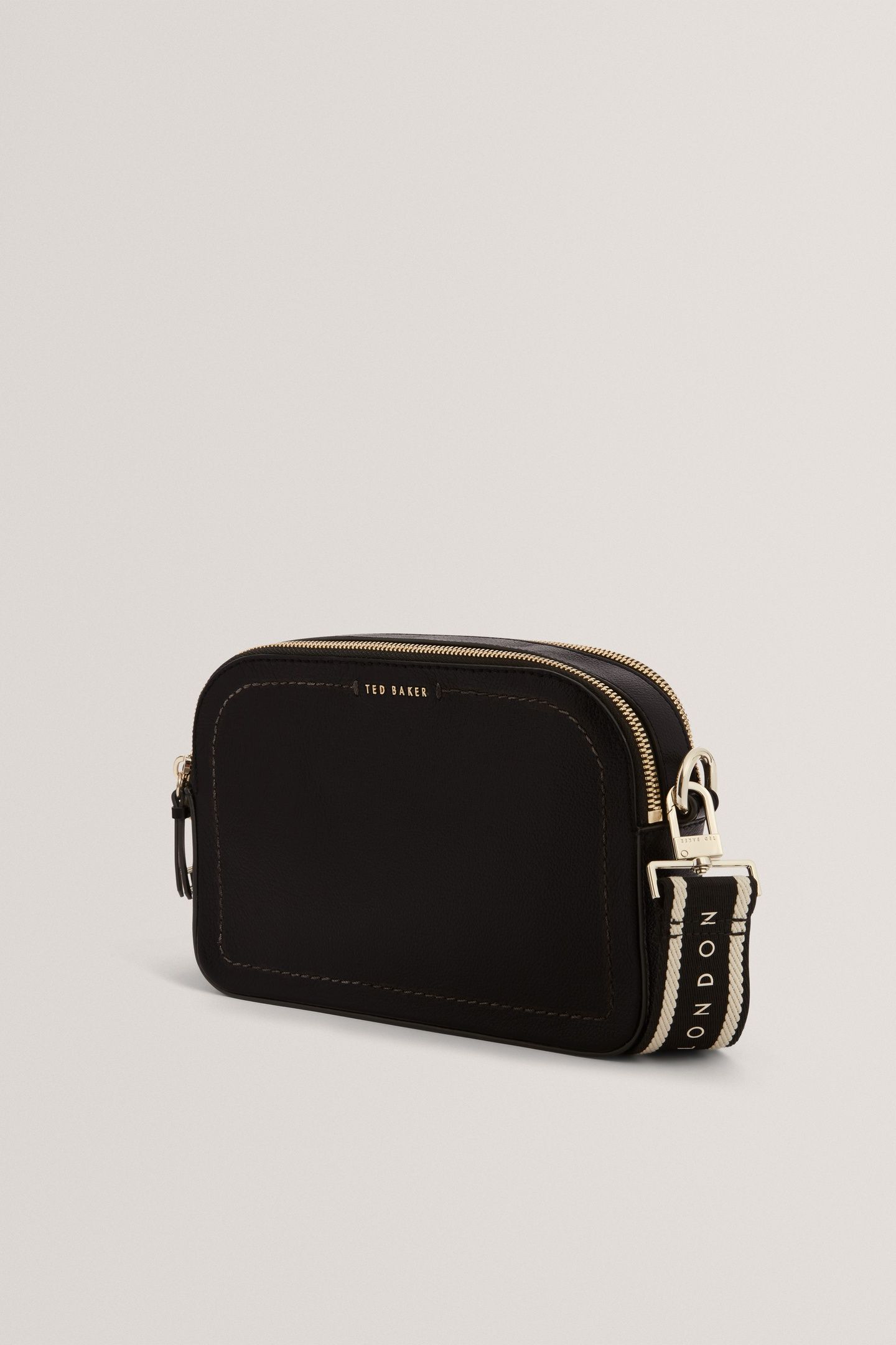 WEBBING LEATHER CROSSBODY BAG BLACK 1