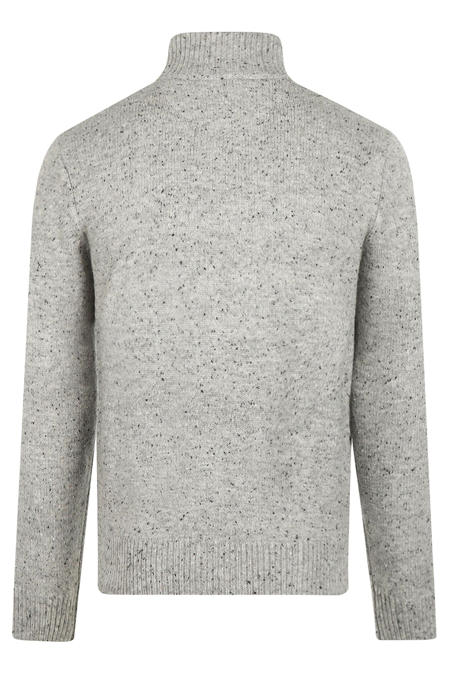 ZIP THRU FISHERMANS CARDIGAN MEDIUM GREY MELANGE 4