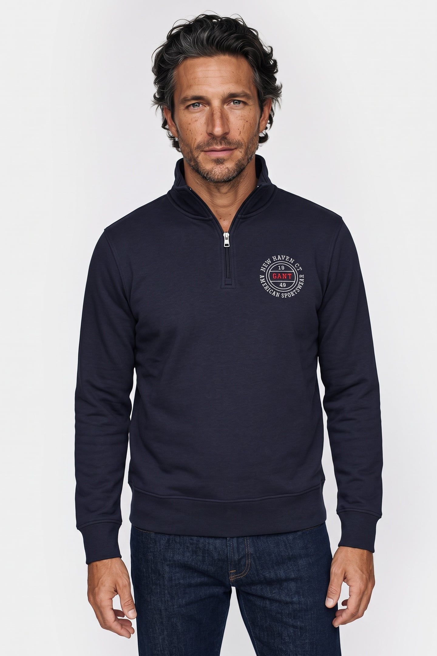 GRAPHIC HALFZIP EVENING BLUE 1