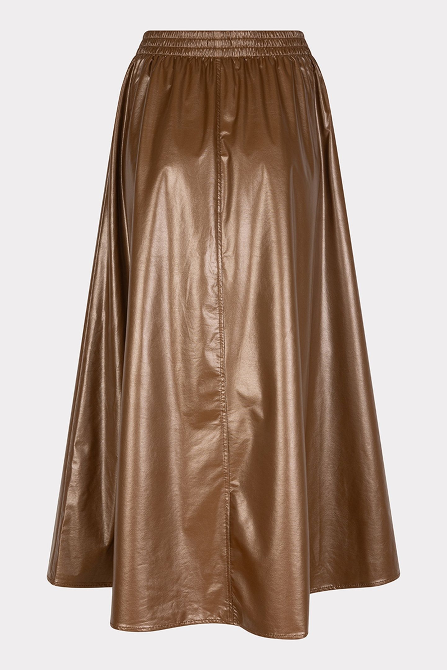 SKIRT LONG METALLIC PU BRONZE METALLIC 6