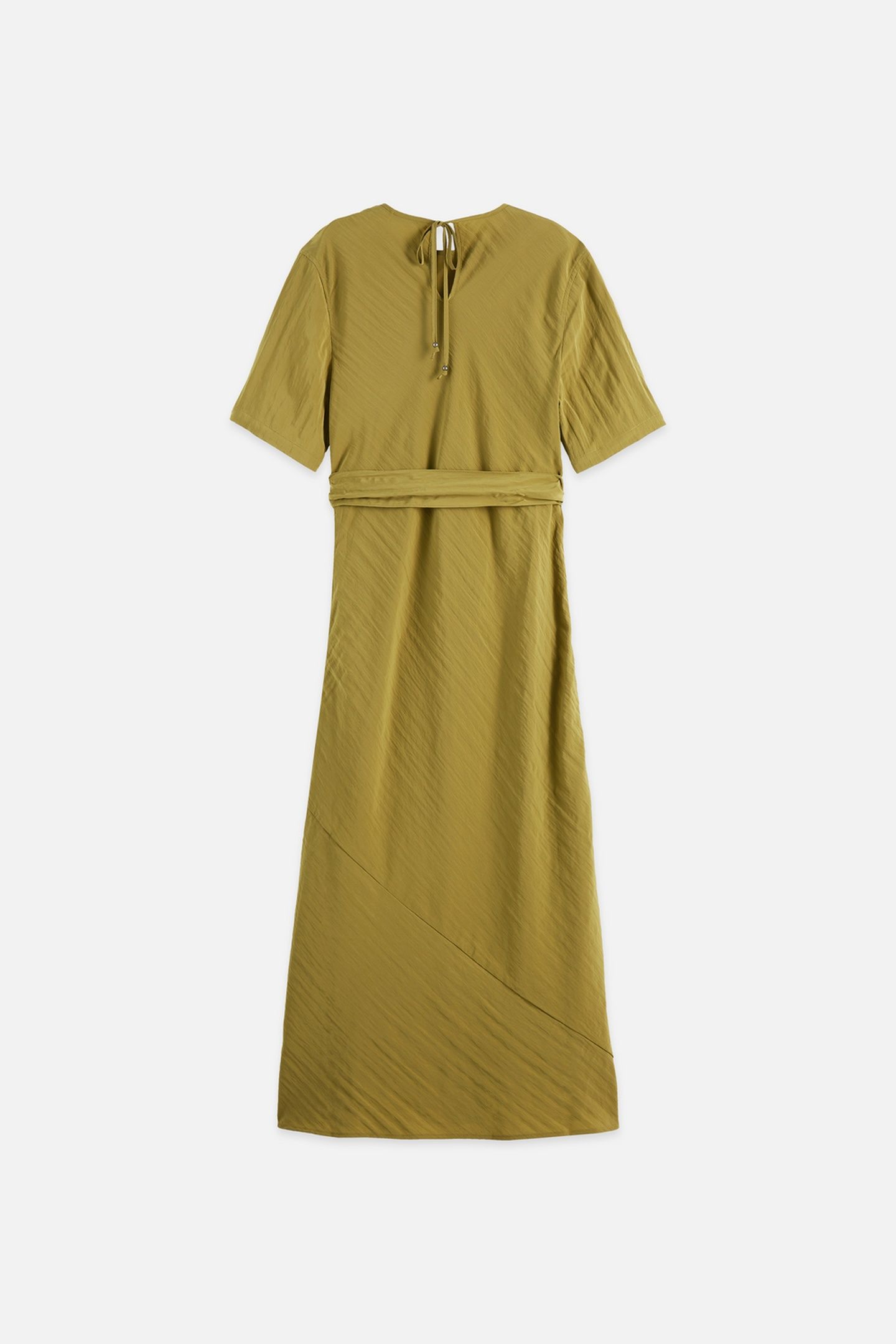 TIE WRAP MIDI DRESS GREEN MOSS 4
