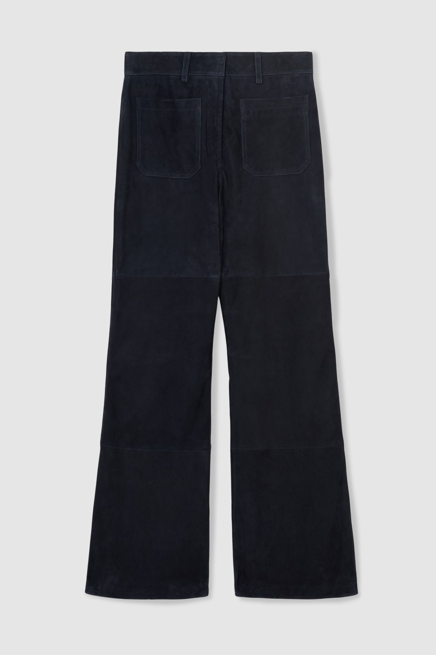 SUEDE FLARE TROUSER NAVY 4