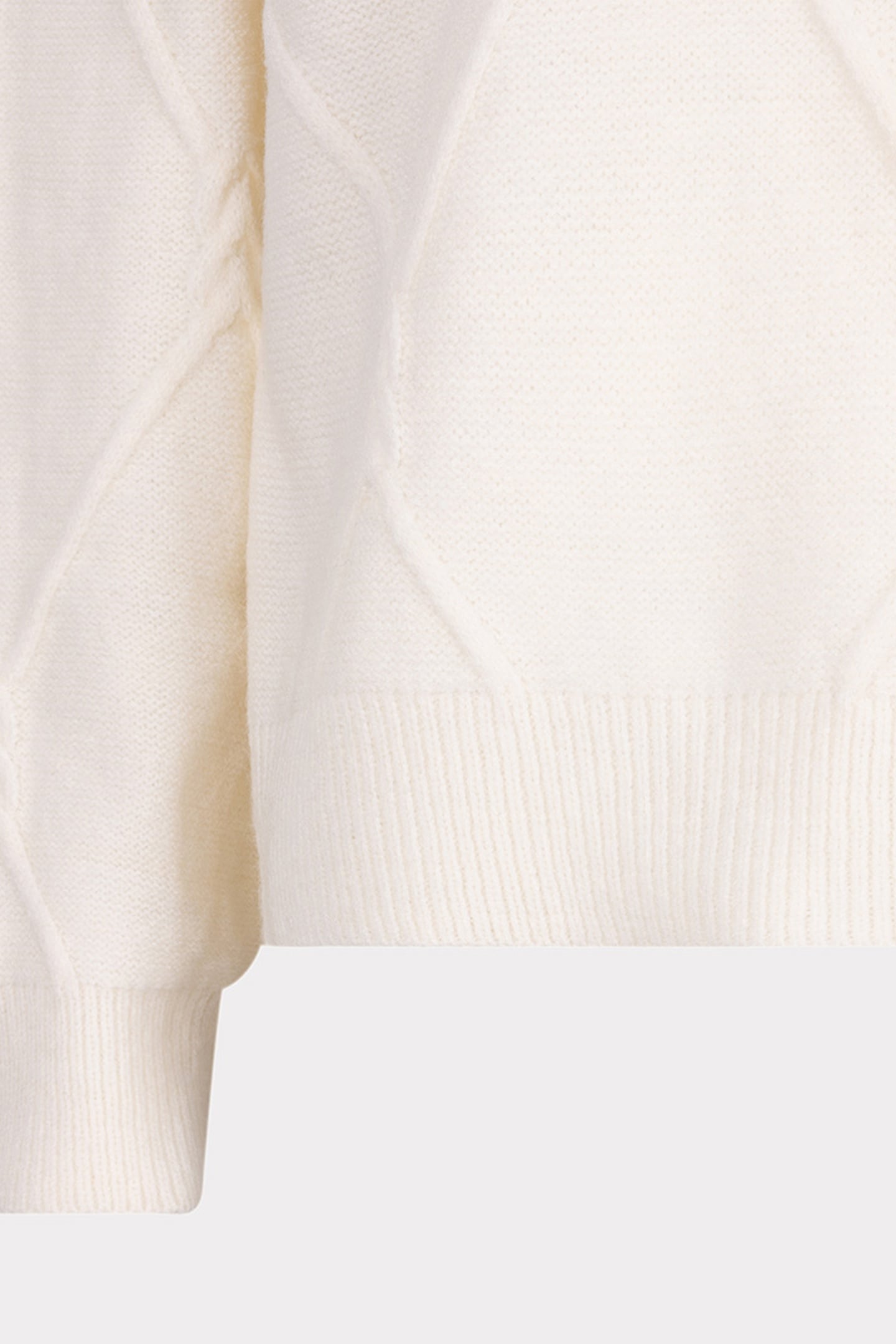 SWEATER CABLE SQUARE OFF WHITE 6