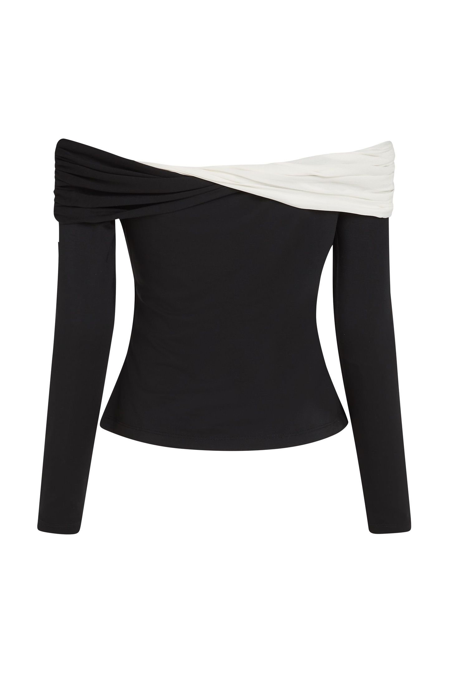 BW ELEGANT LSLV TOP WHITE/BLACK 5