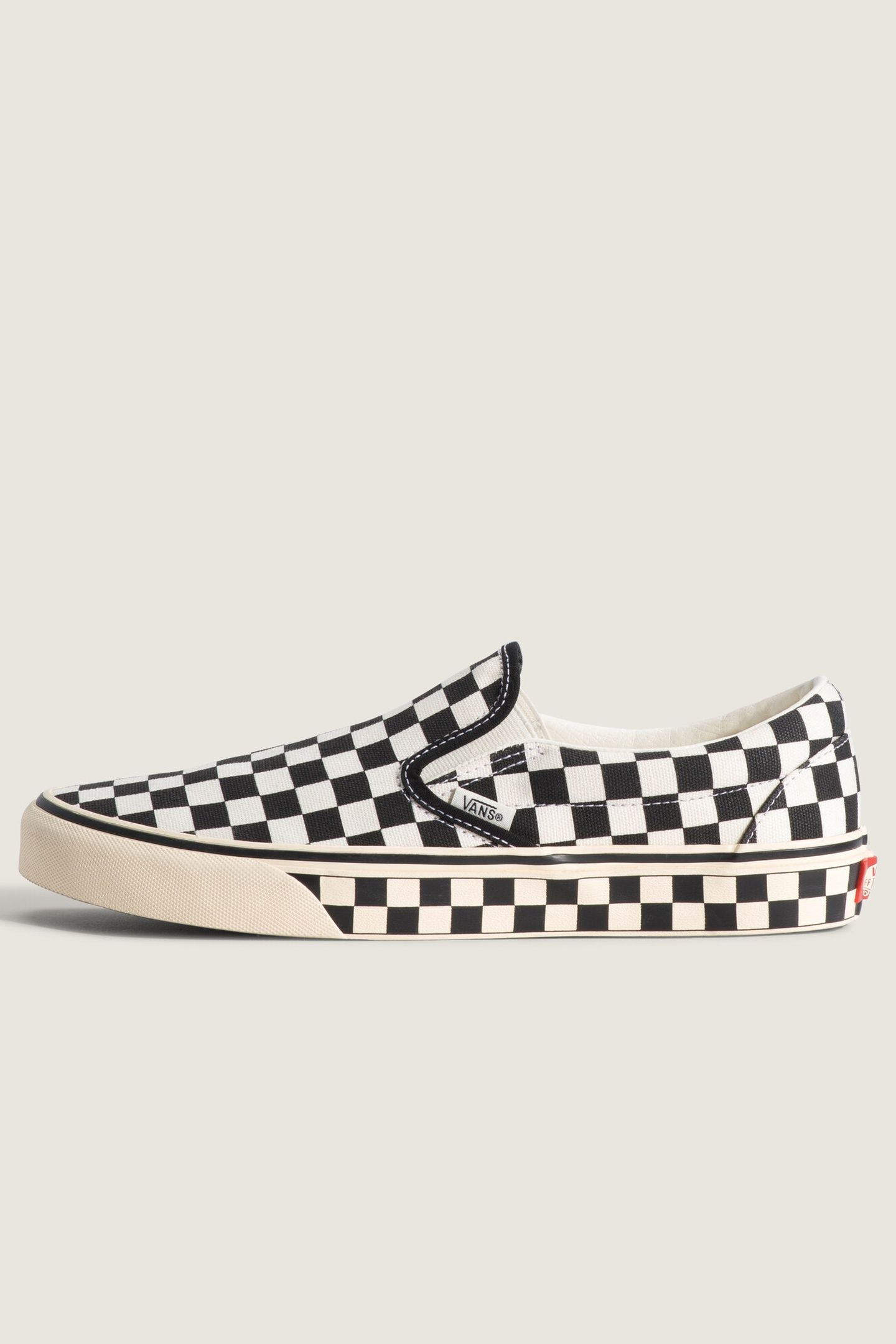UNISEX CLASSIC SLIP-ON CHECKERBOARD BLACK/MARSHMALLOW 5