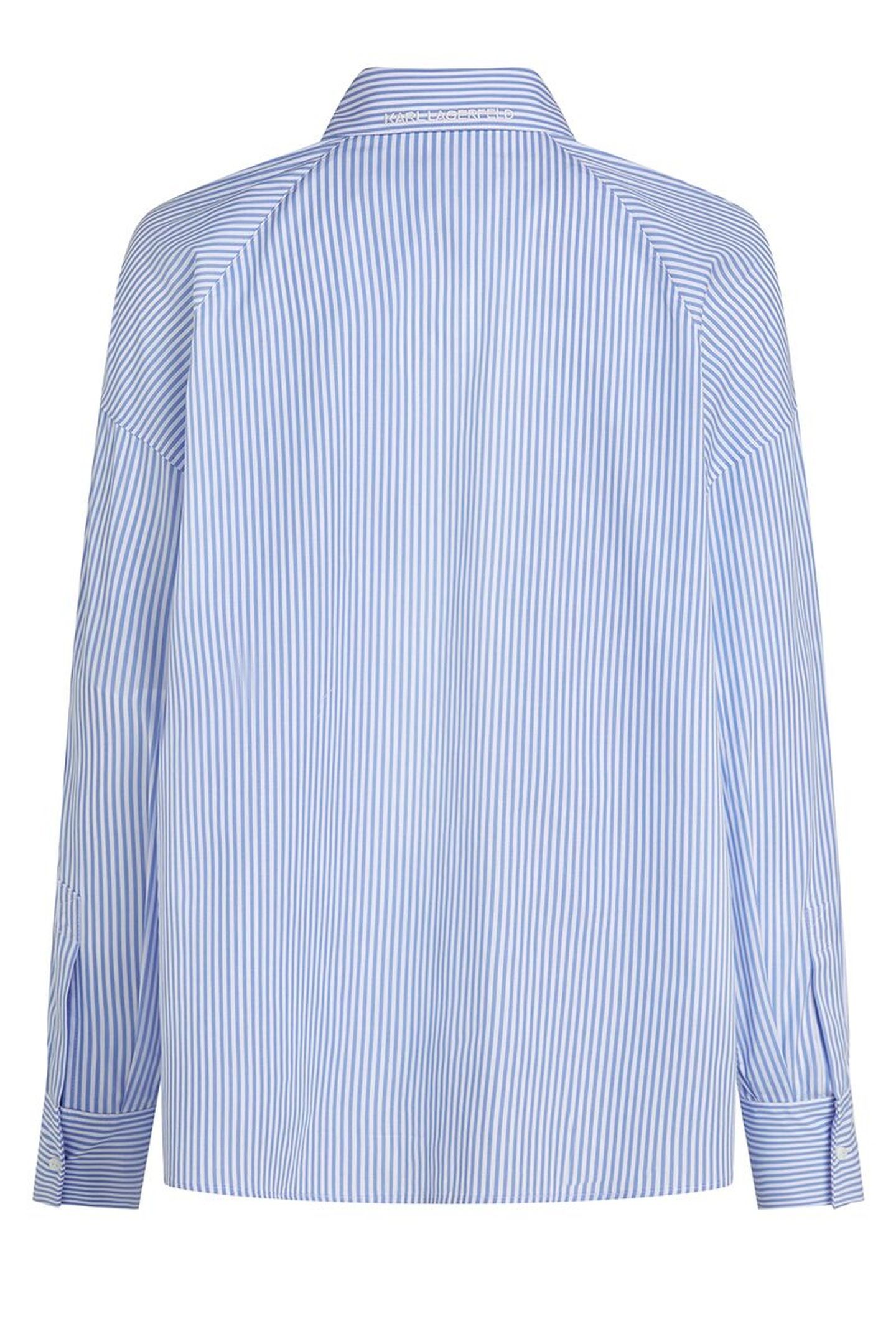 IKON STRIPE BLOUSE WHITE AND BLUE STRIPES 5