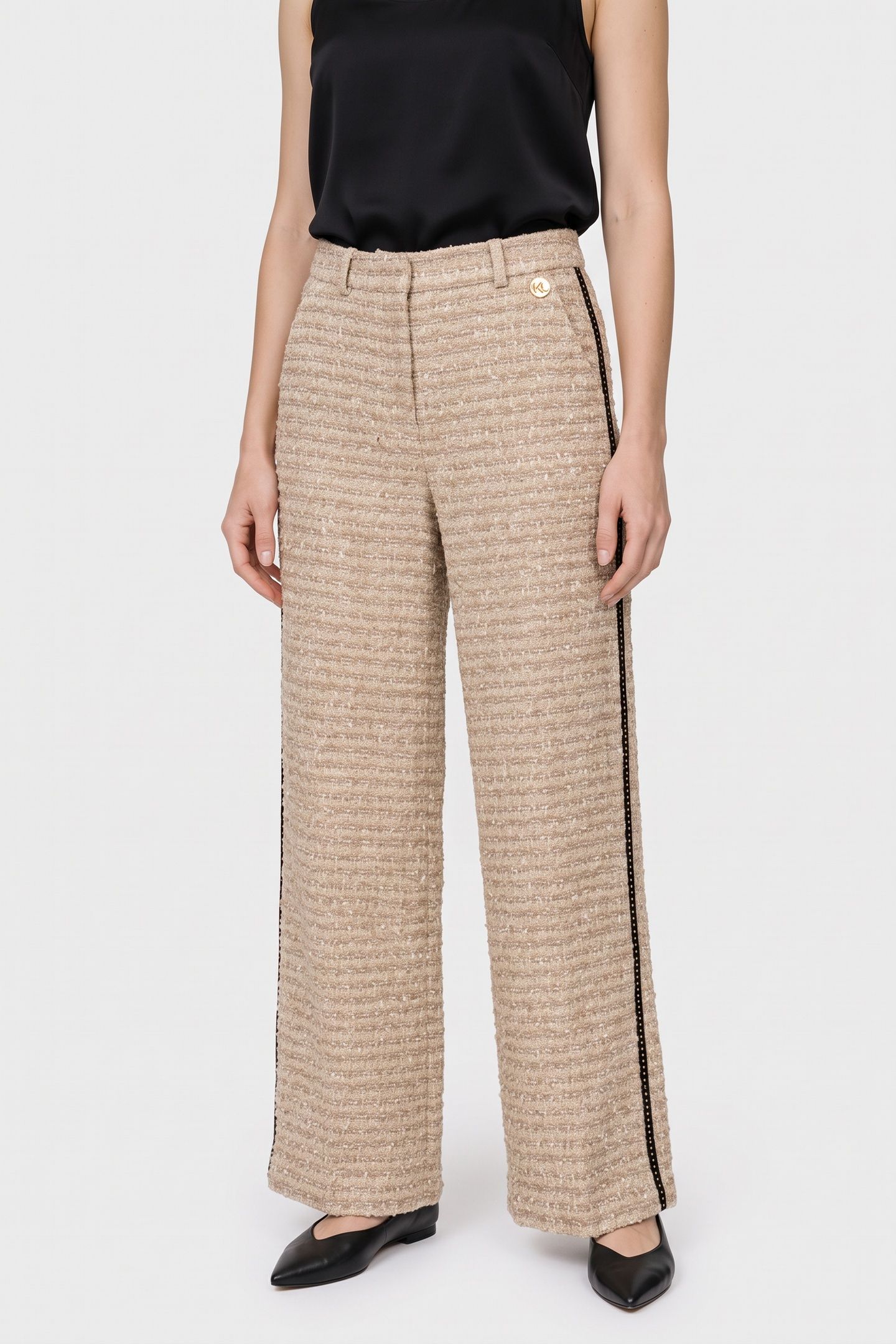 BOUCLE PANTS NOUGAT 1