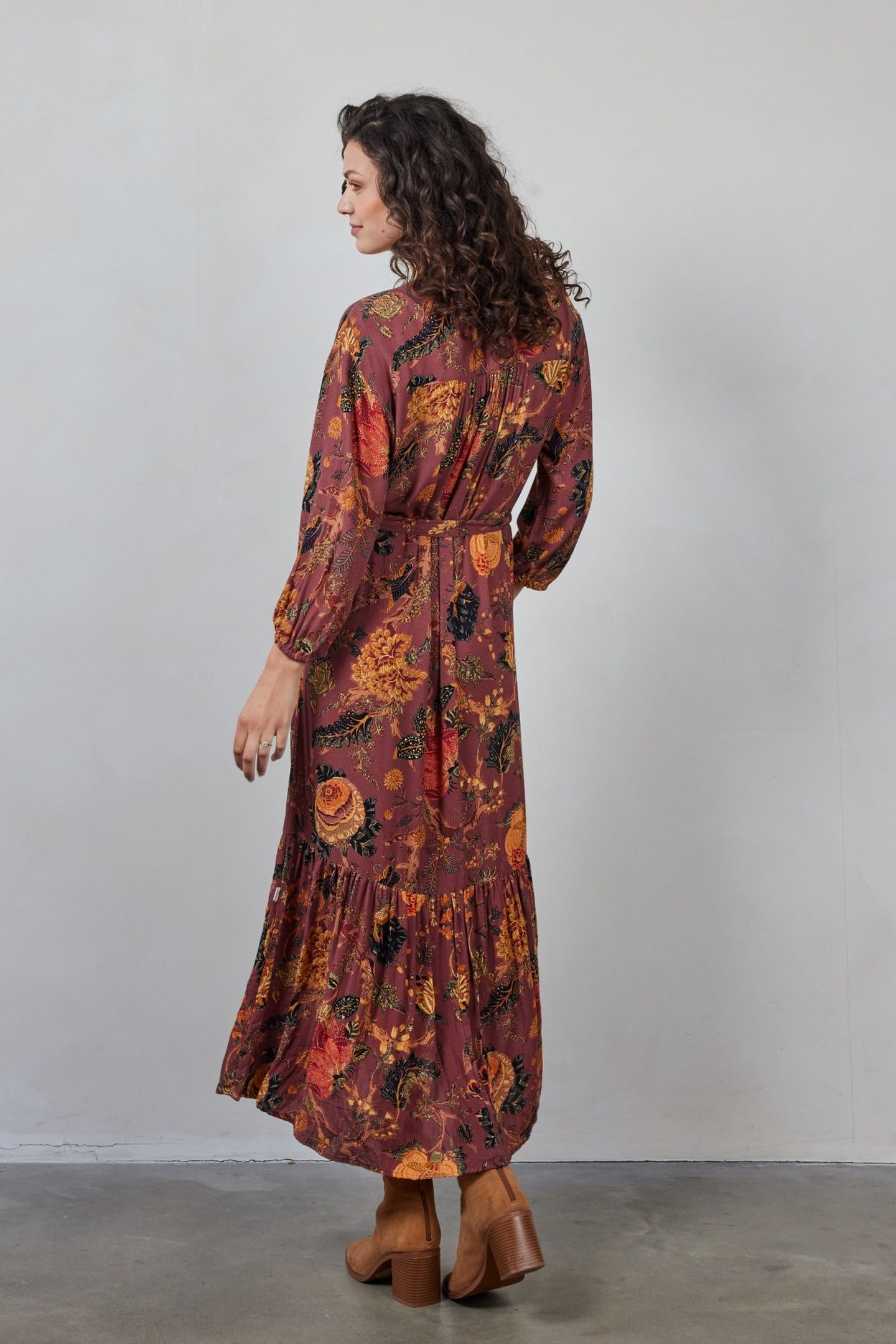 DRESS VIDAL RED WOODLAND PRINT 4