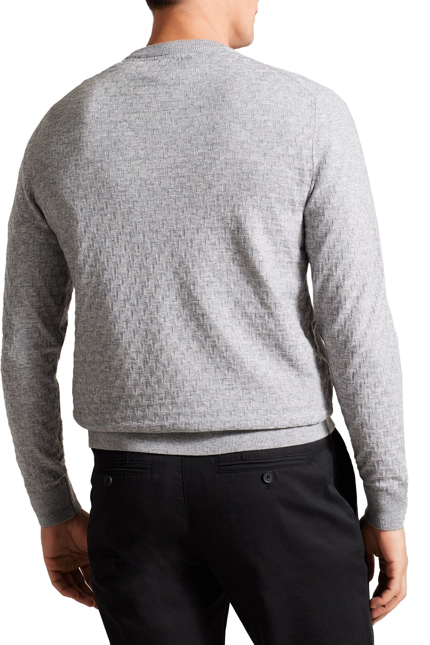 LOUNG LS T STITCH CREW NECK GREY-MARL 3