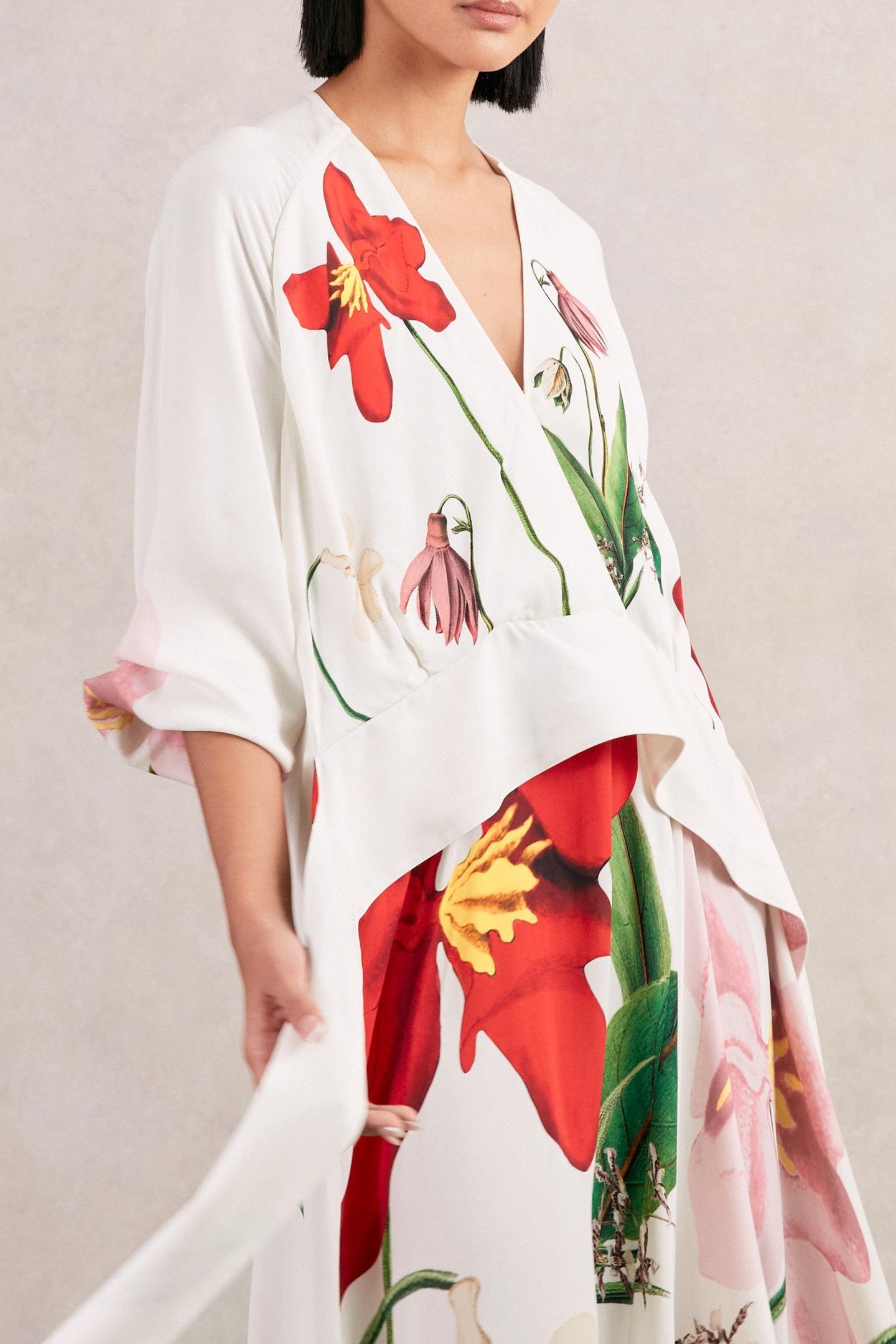 WAISTED LONGSLEEVE MAXI DRESS IVORY 5