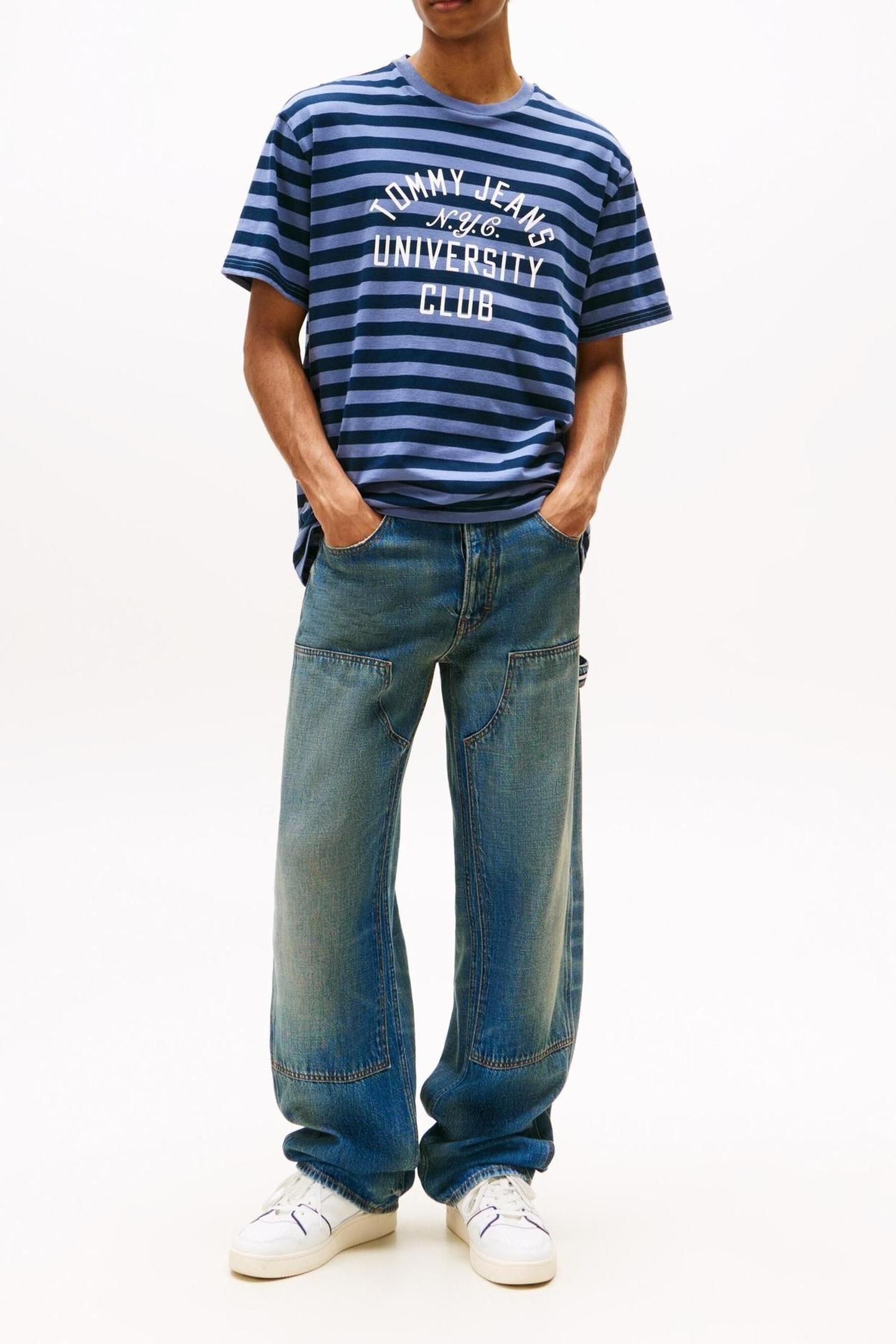 TJM RELAXED STRIPE GRAPHIC DARK NIGHT NAVY/BLUE MOMENT 2