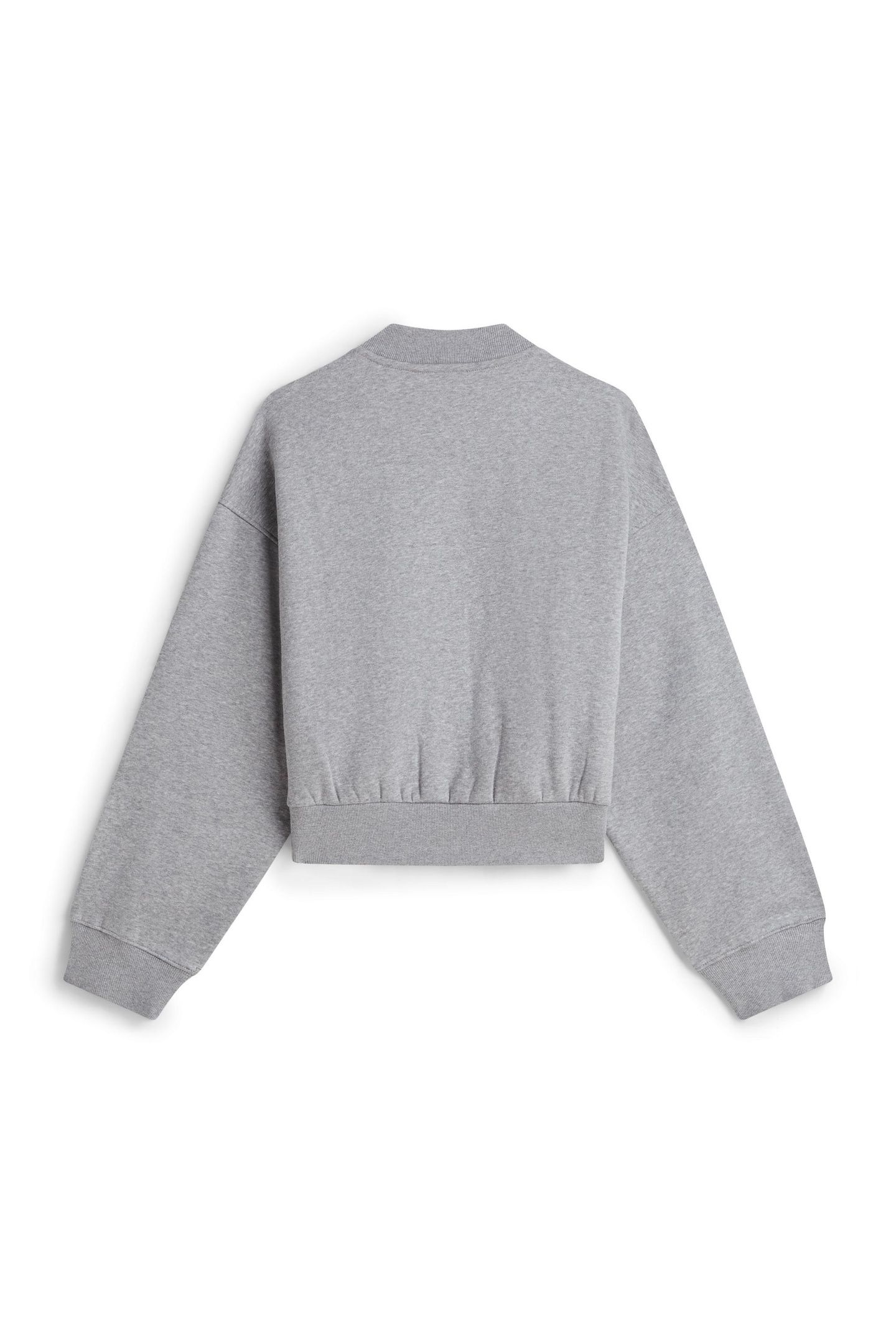 VARSITY FLEECE BOMBER MED HEATHER GREY 2