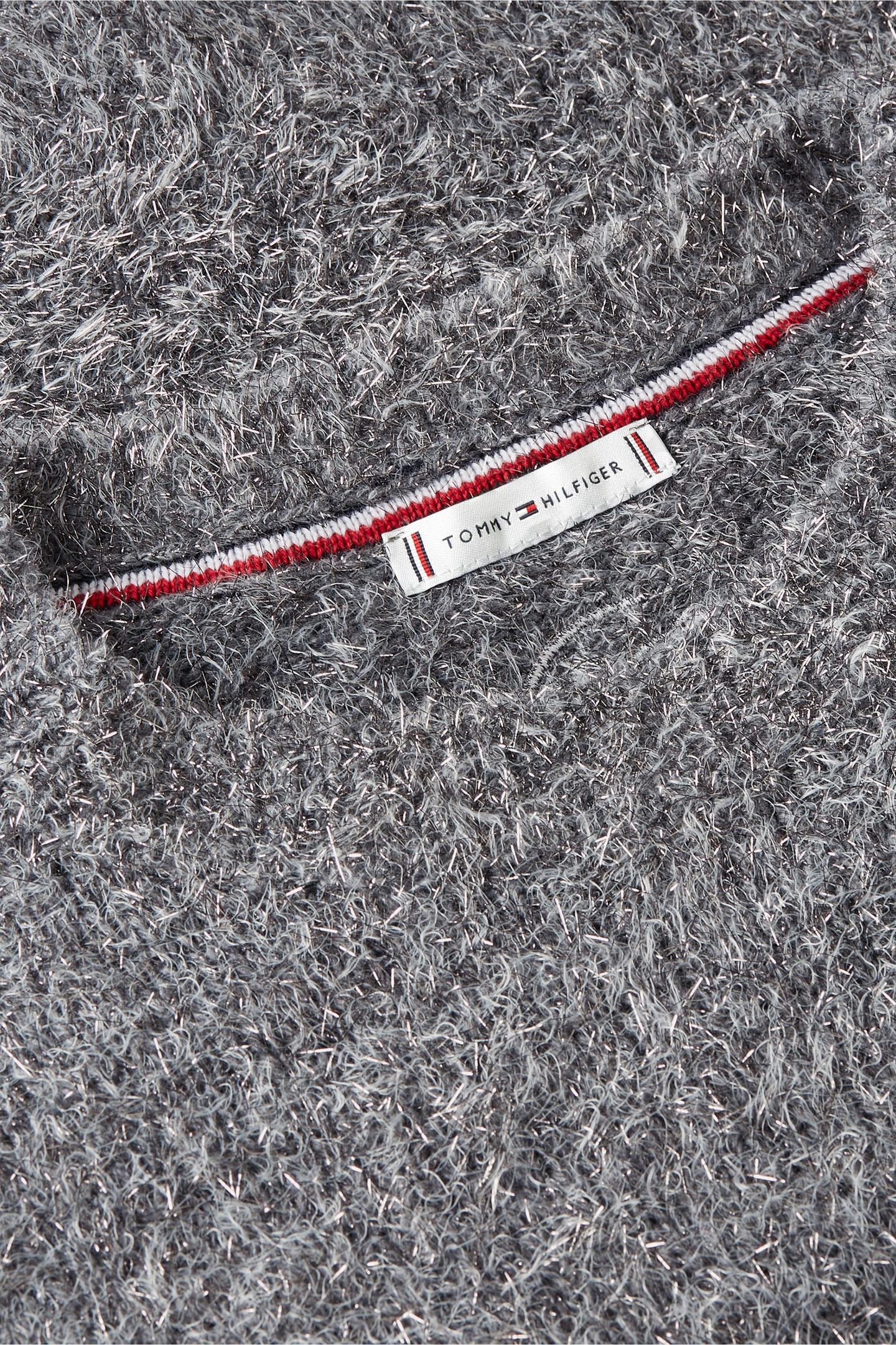 FLUFFY C-NECK PETIT SWEATER LIGHT GREY HEATHER 3