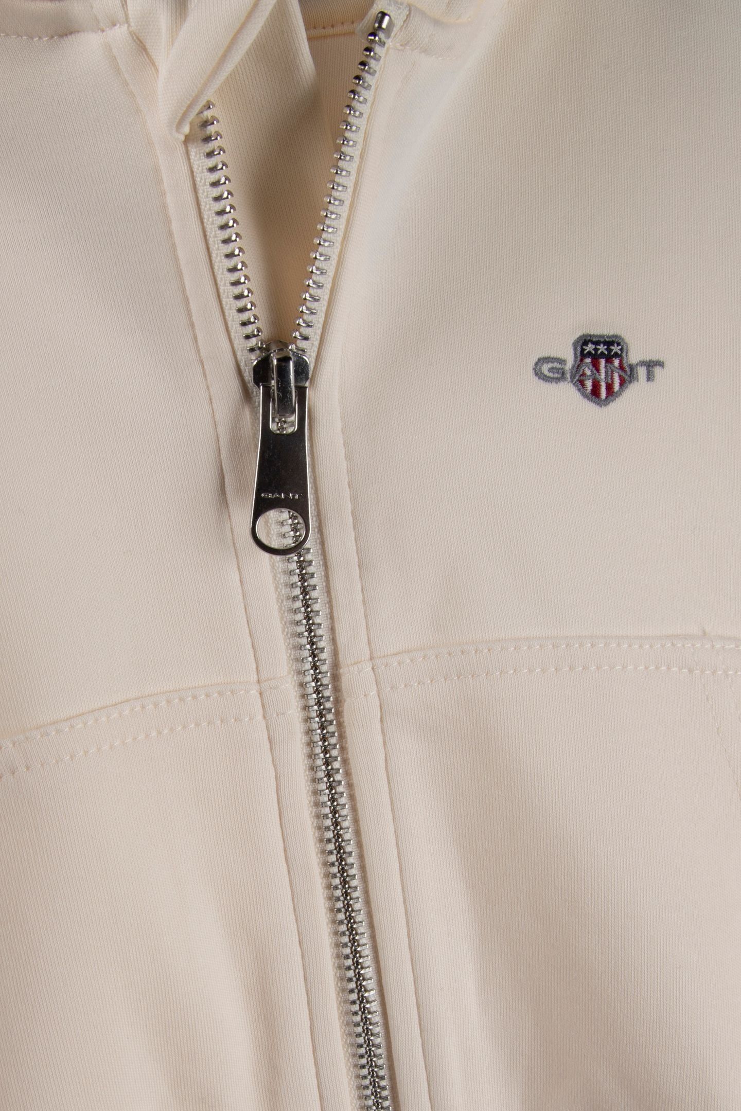 KIDS GIRLS SHIELD OVERSIZE CROP ZIP HOODIE CREAM 4