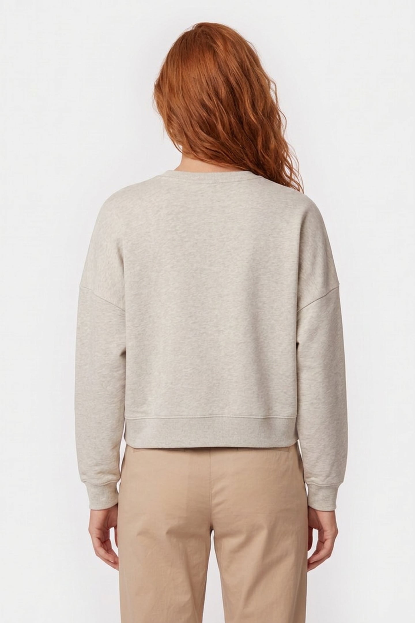 PRINTED EMBROIDERED SWEATSHIRT GREY-MARL 2