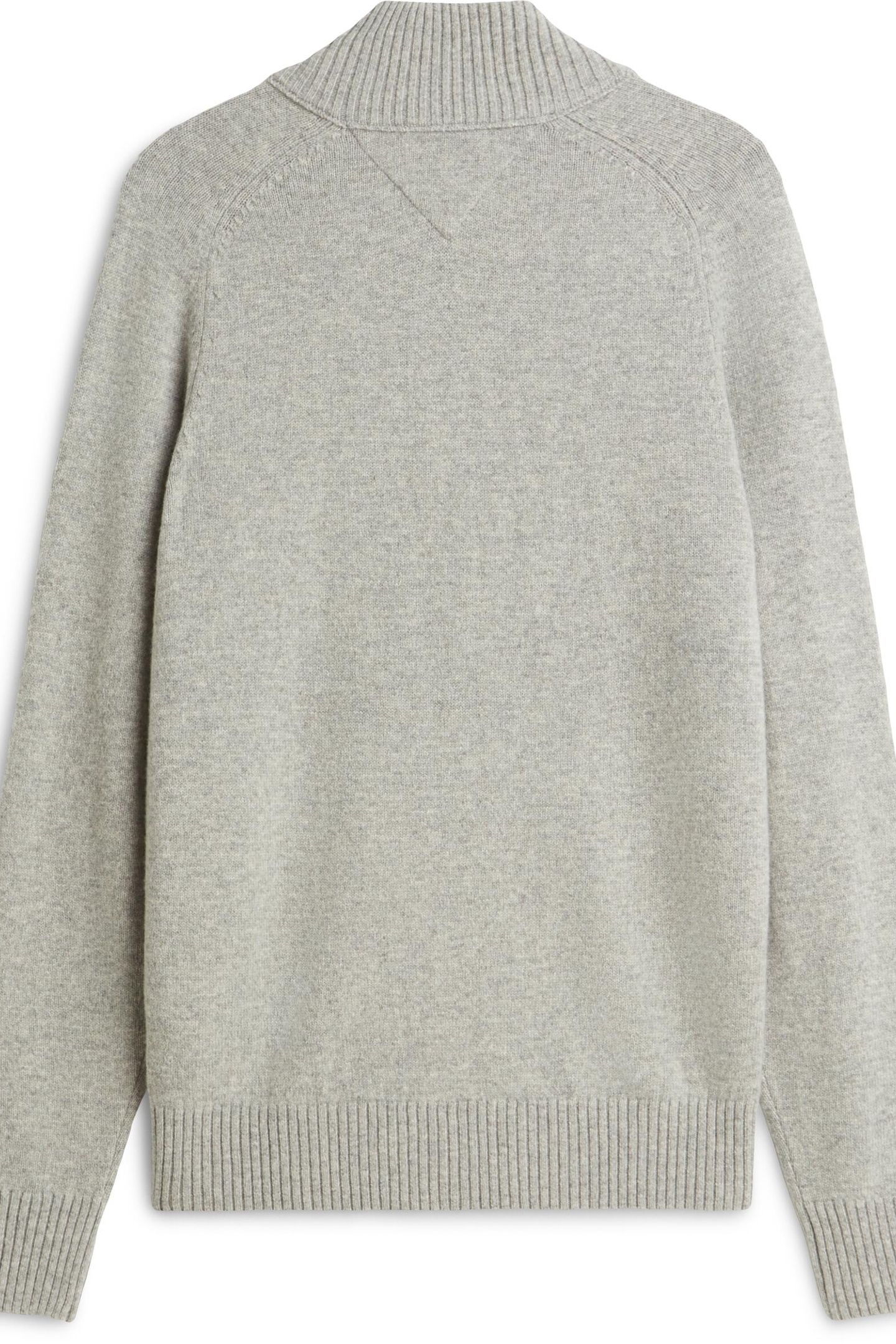 LAMBSWOOL ZIP MOCK LIGHT GREY HEATHER 3