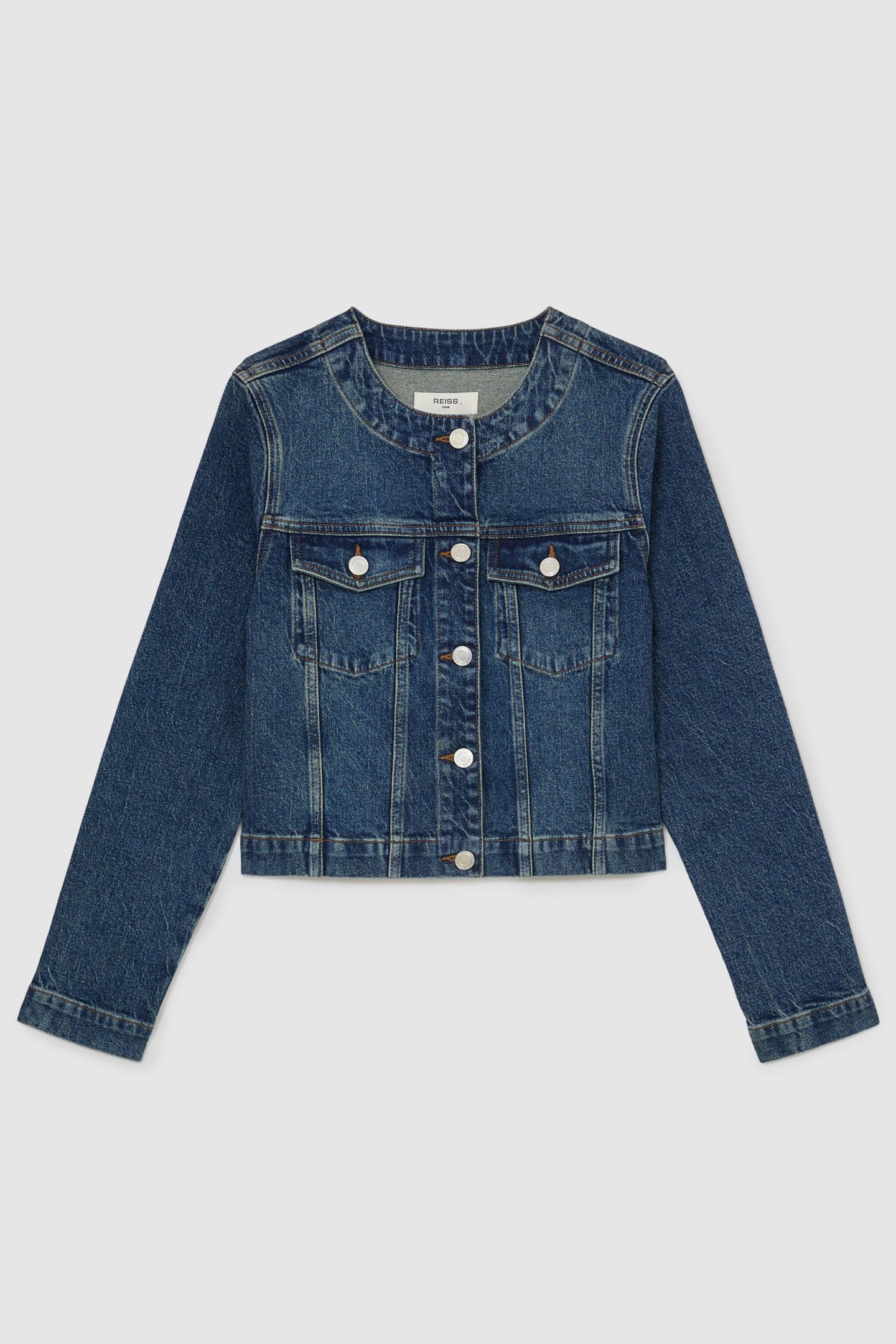 DENIM JACKET MID BLUE 4