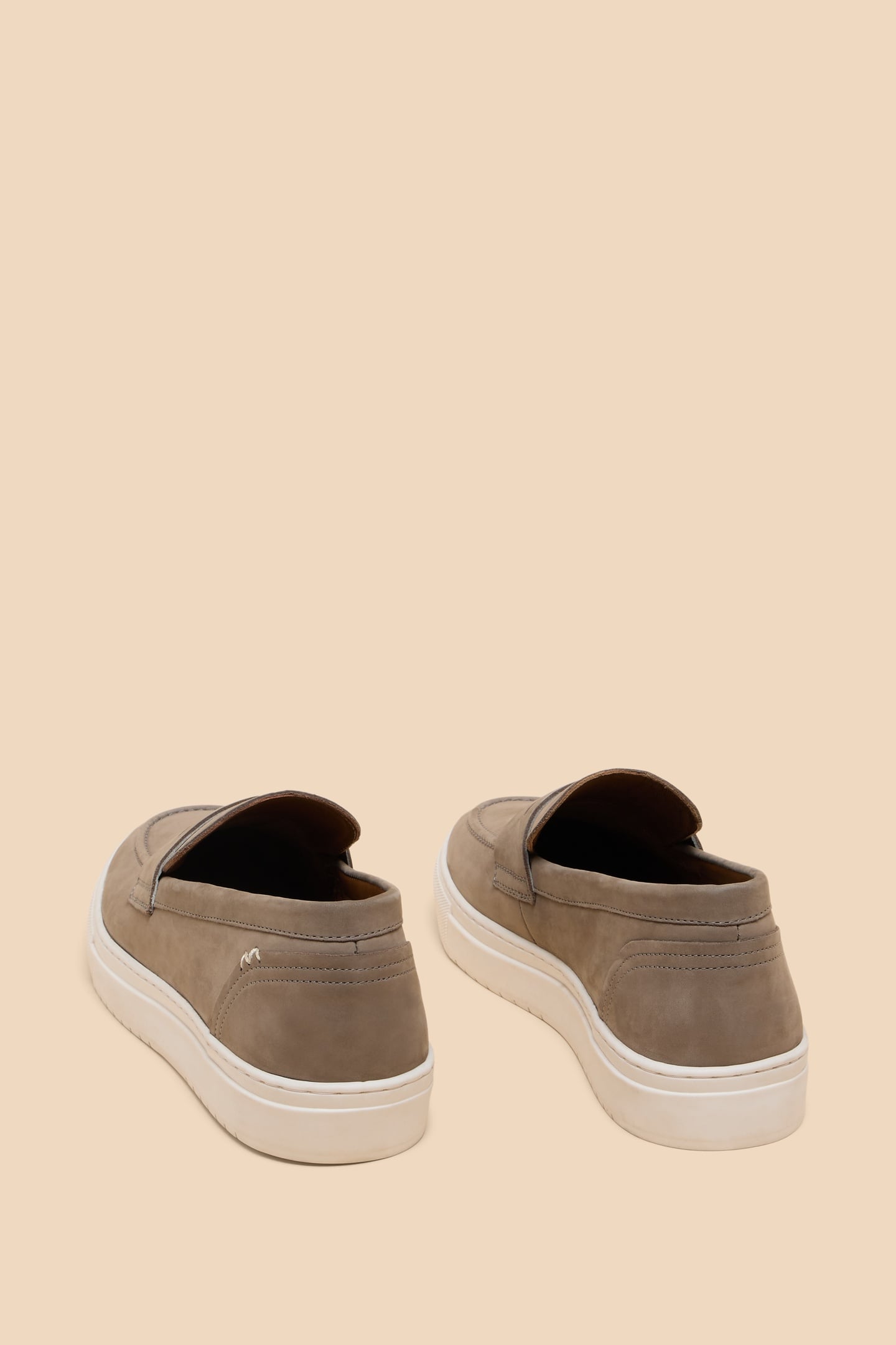 LENNY LEATHER LOAFER MID GREY 5