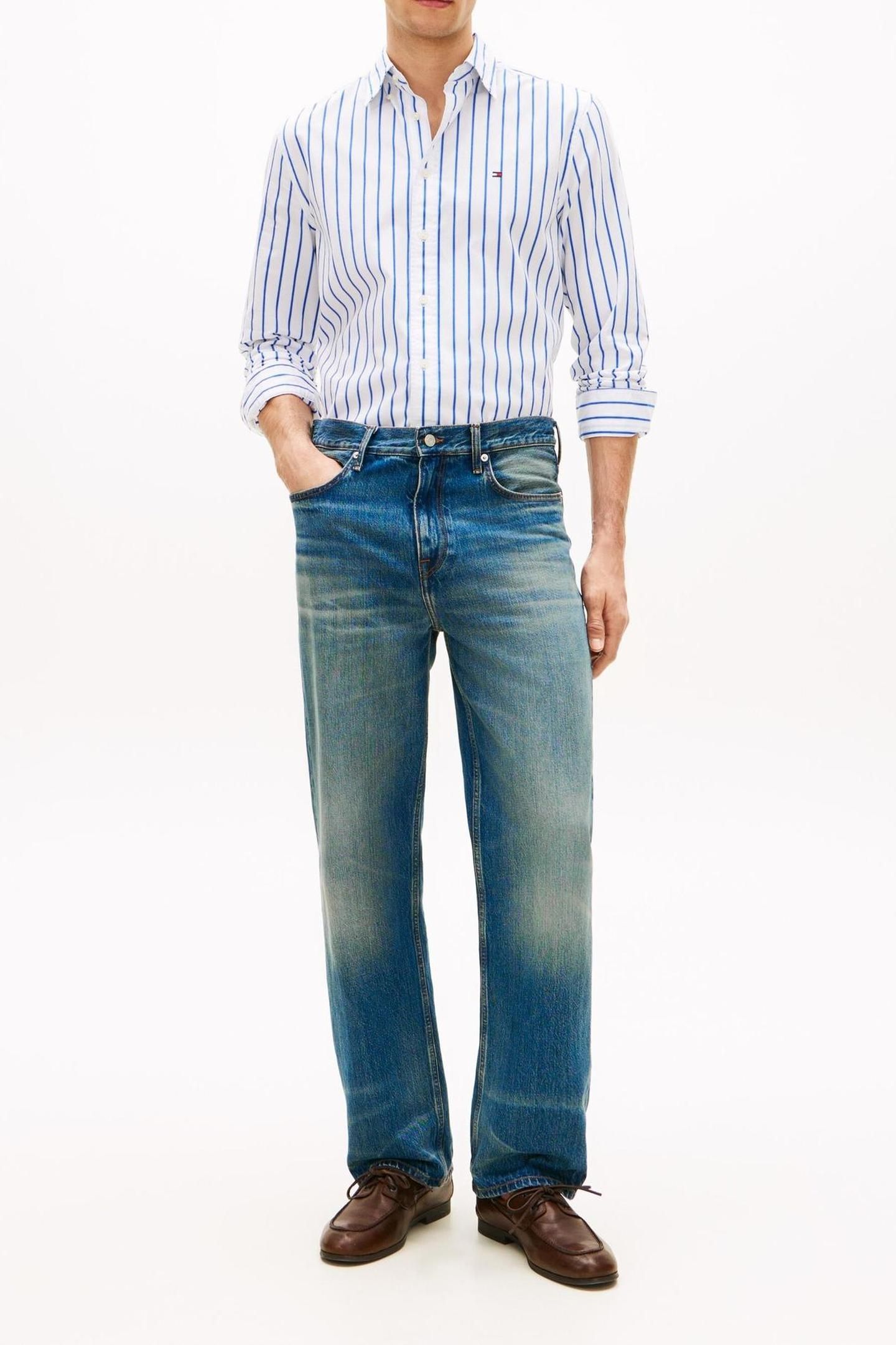 FLEX POPLIN BOLD WHITE/STRIPE 1