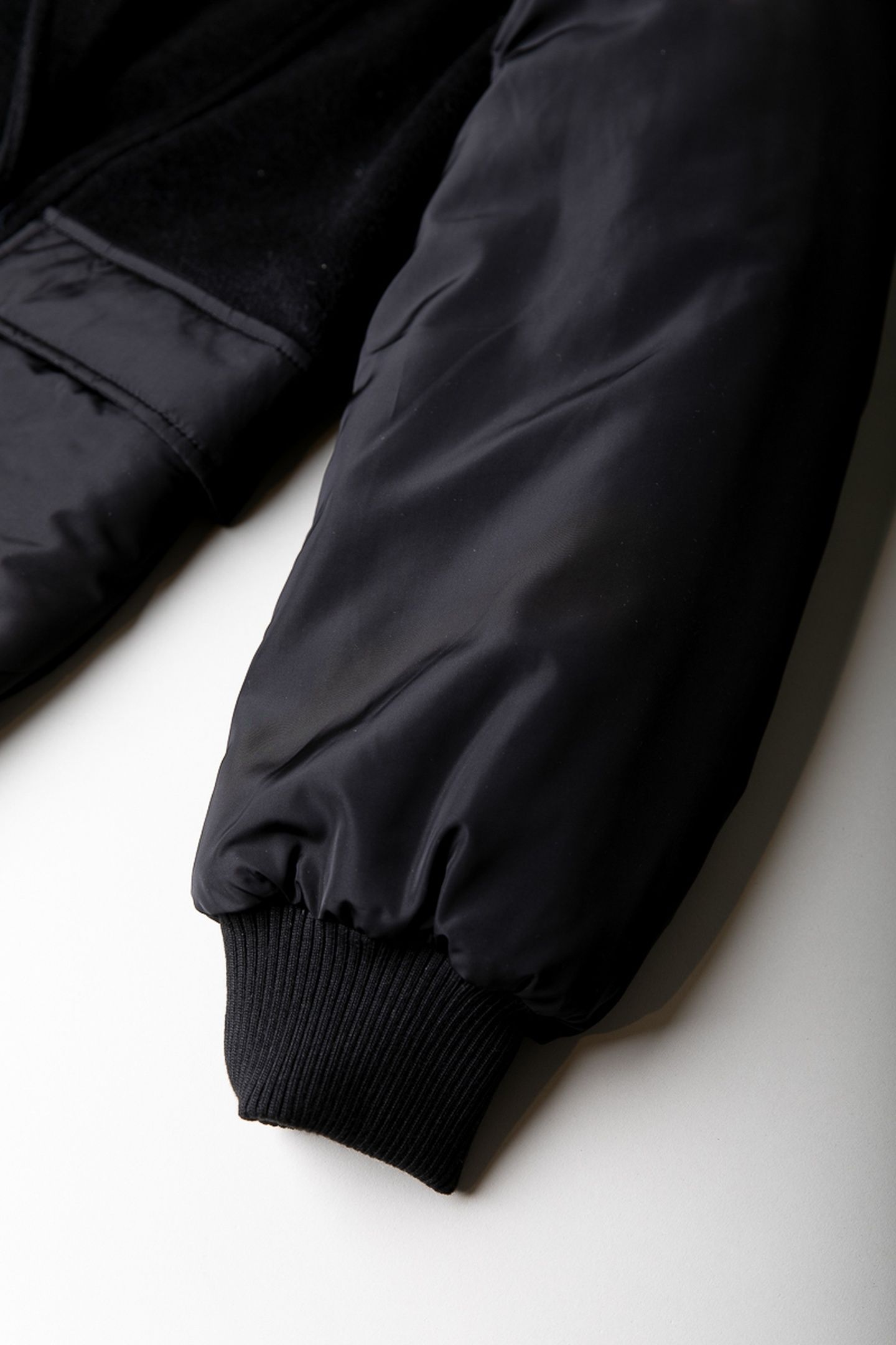 ADA CONTRAST WOOL LONG COAT BLACK 7