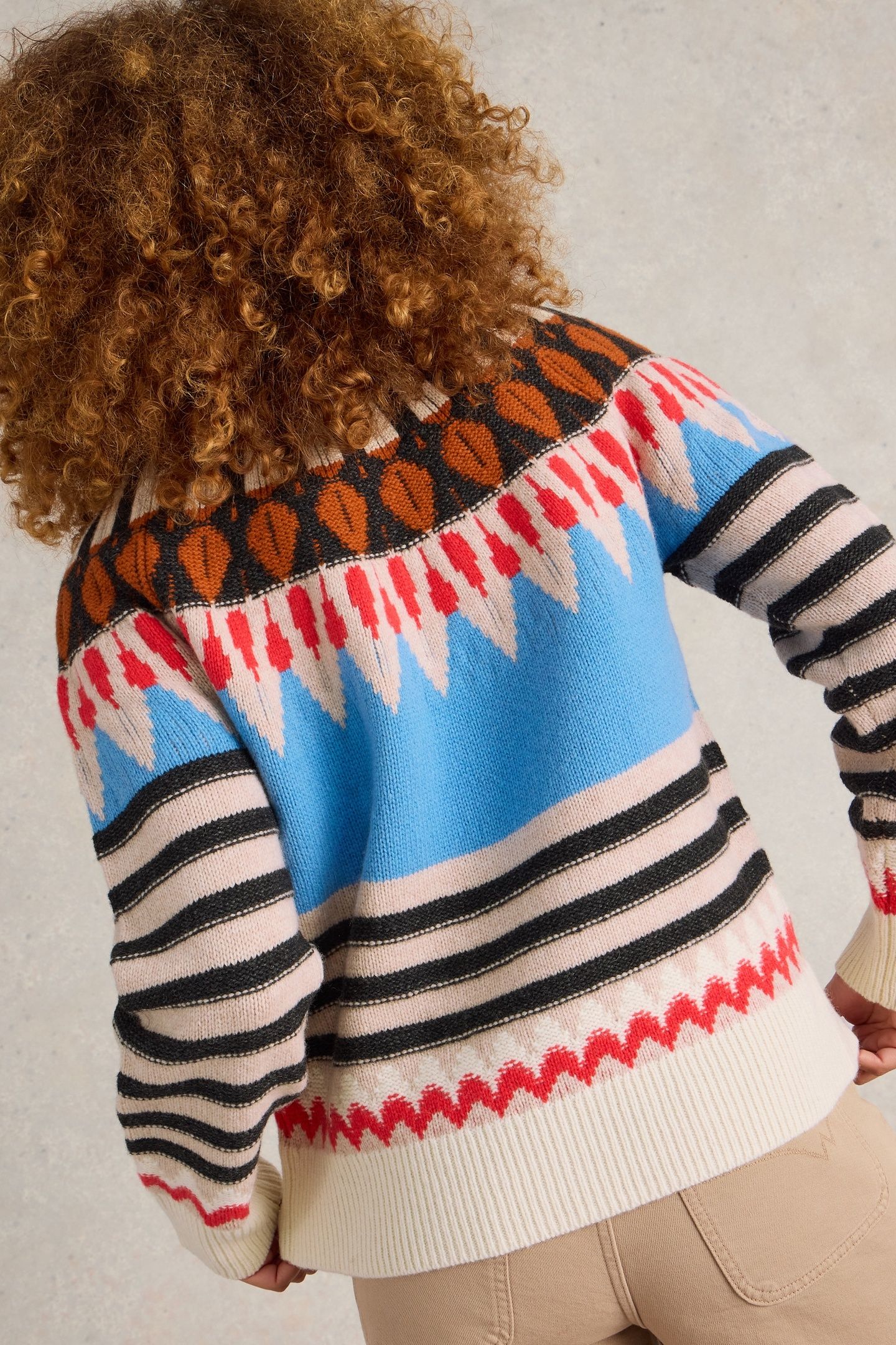 ALLIE FAIRISLE JUMPER NAT MLT 2