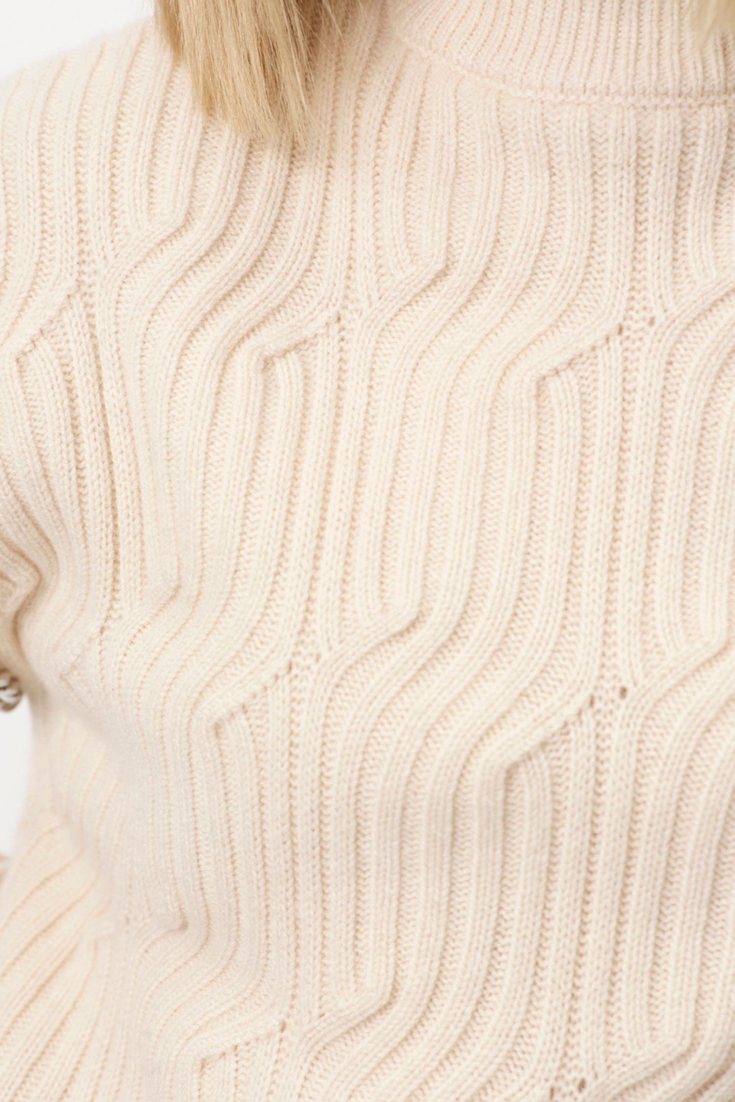 MELOE SLEEVELESS CHAIN SWEATER OATMEAL CREAM 7